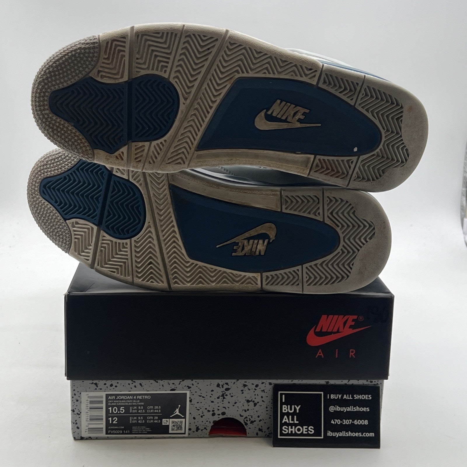 Size 10.5 - Air Jordan 4 Retro 2024 Military Blue (FV5029-141)