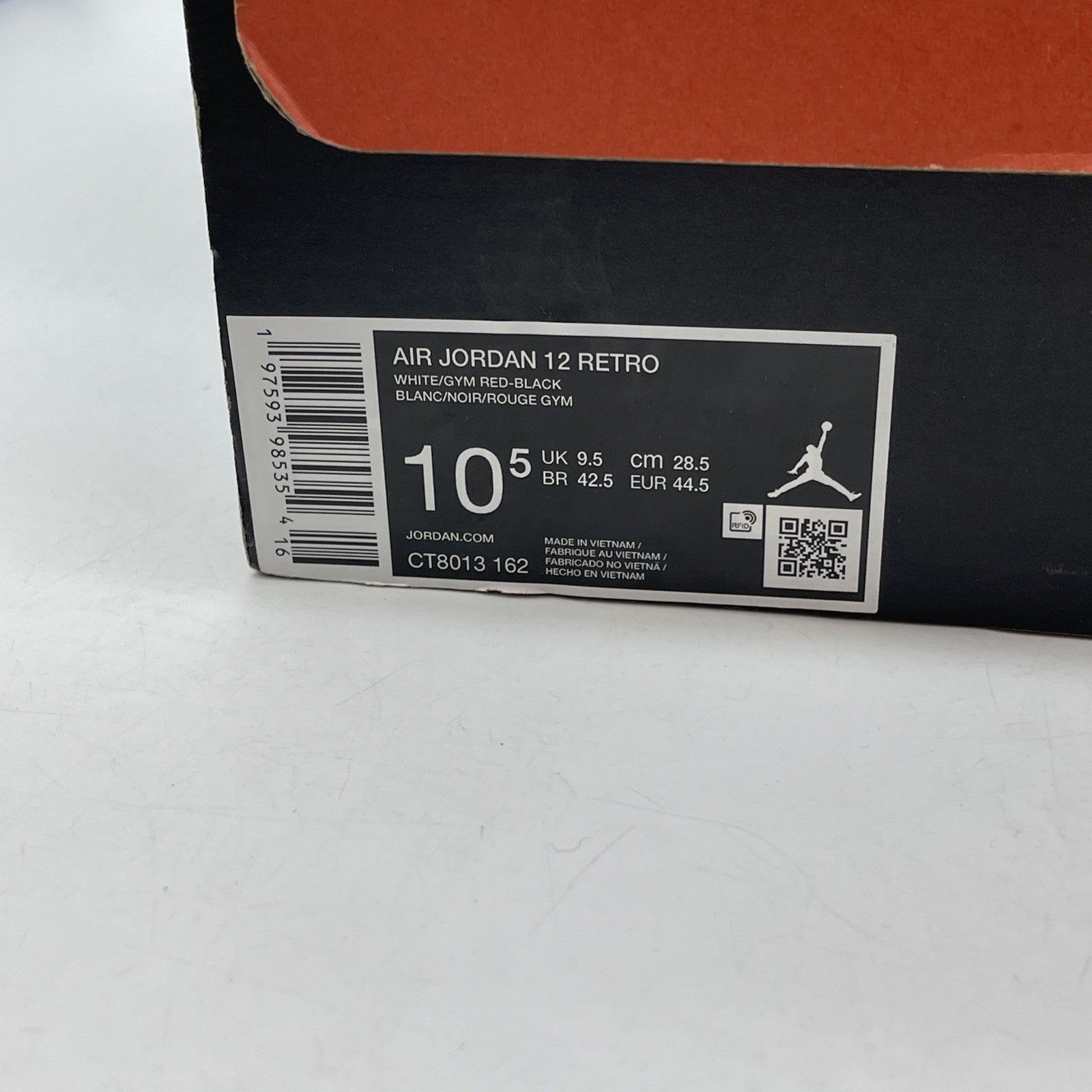 Size 10.5 - Air Jordan 12 Retro Taxi Flip White Black Leather (CT8013-162)