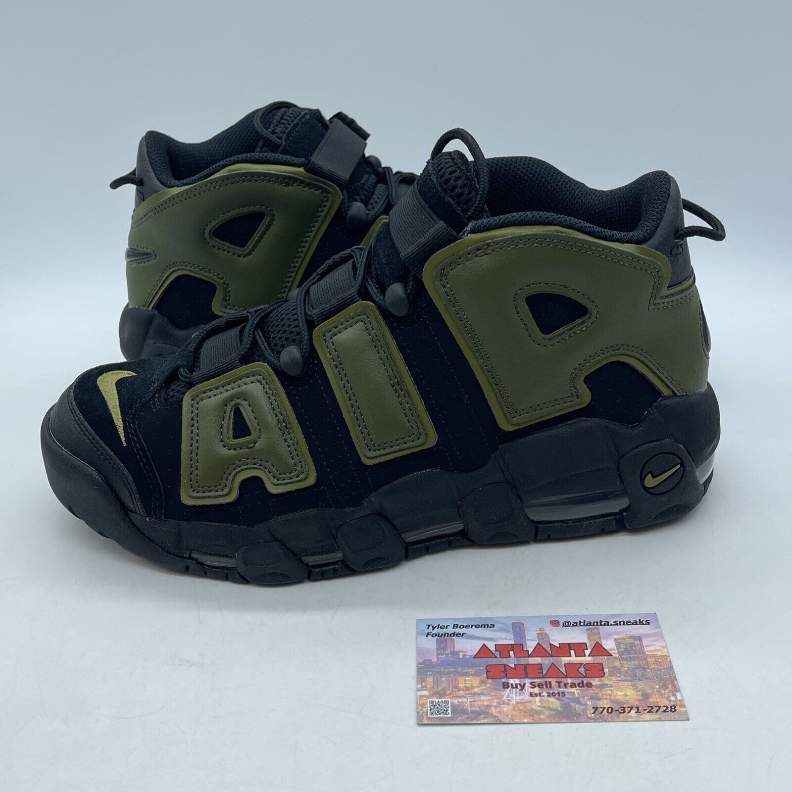 Size 8.5 - Nike Air More Uptempo '96 Rough Green Black Suede (DH8011-001)