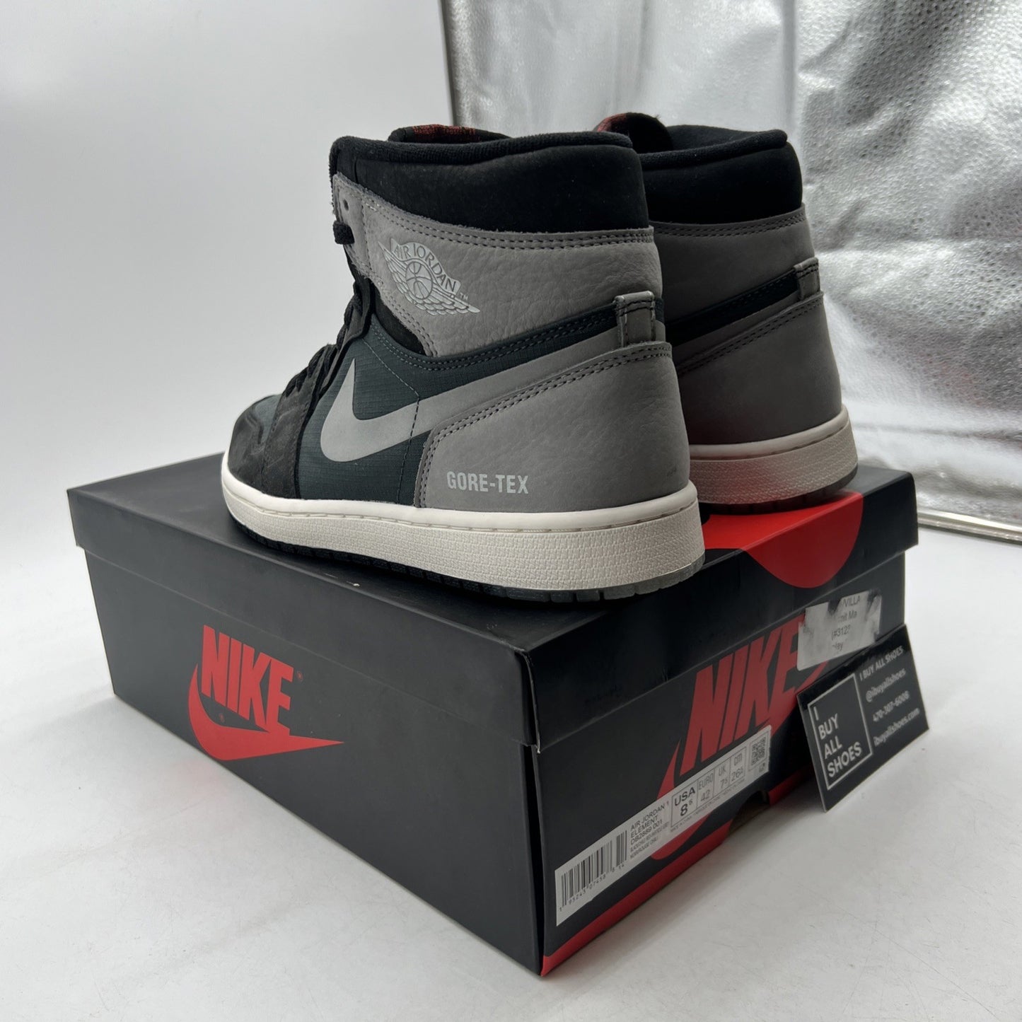 Size 8.5 - Air Jordan 1 Element GORE-TEX High Black Particle Grey (DB2889-001)