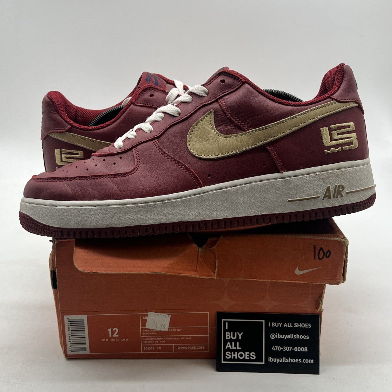 Size 12 - Nike Air Force 1 Low LeBron James (306353-671)