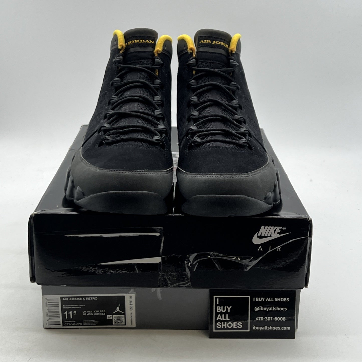 Size 11.5 - Air Jordan 9 Retro Black (CT8019-070)