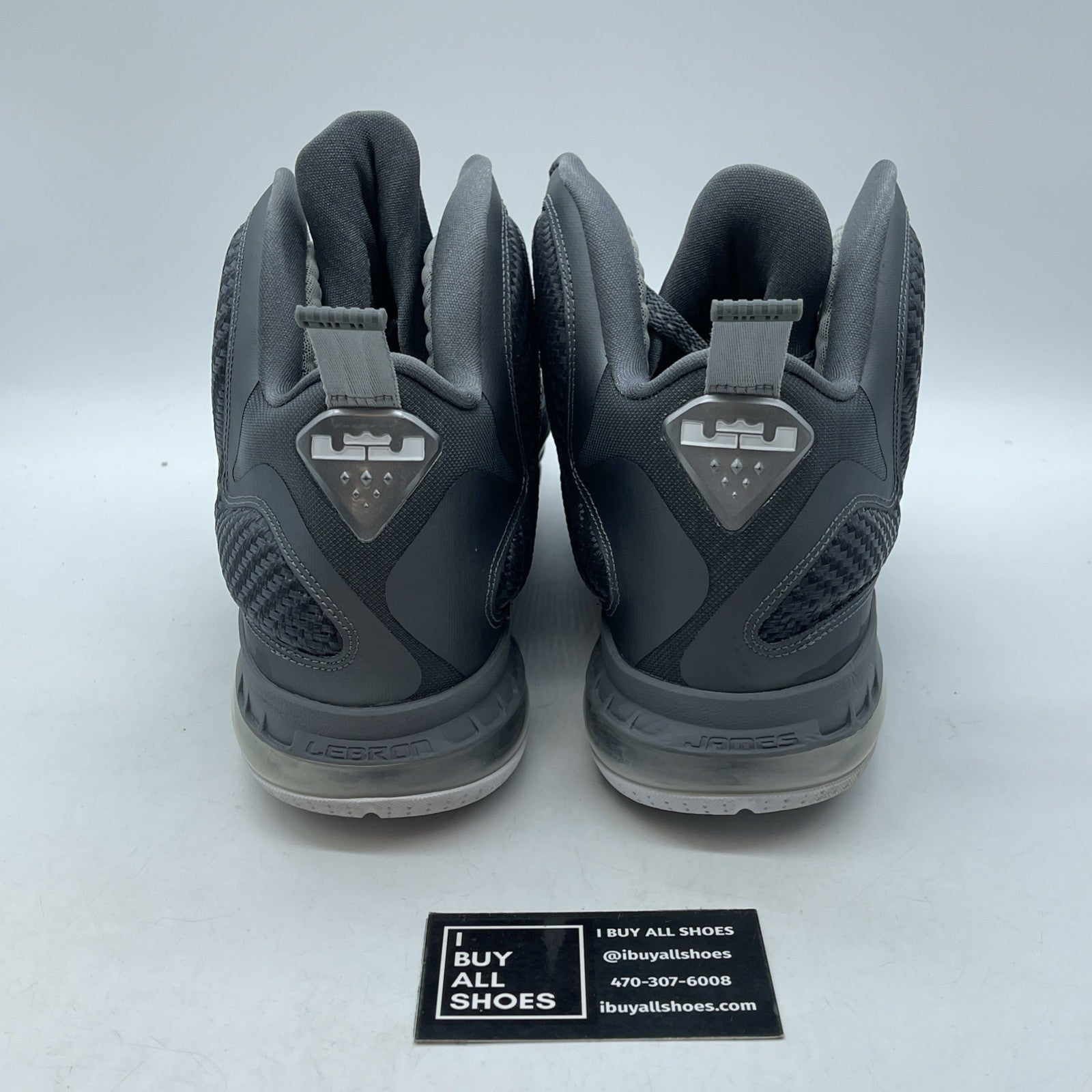 Size 13 - Nike LeBron 9 Cool Grey White Leather (46976-007)