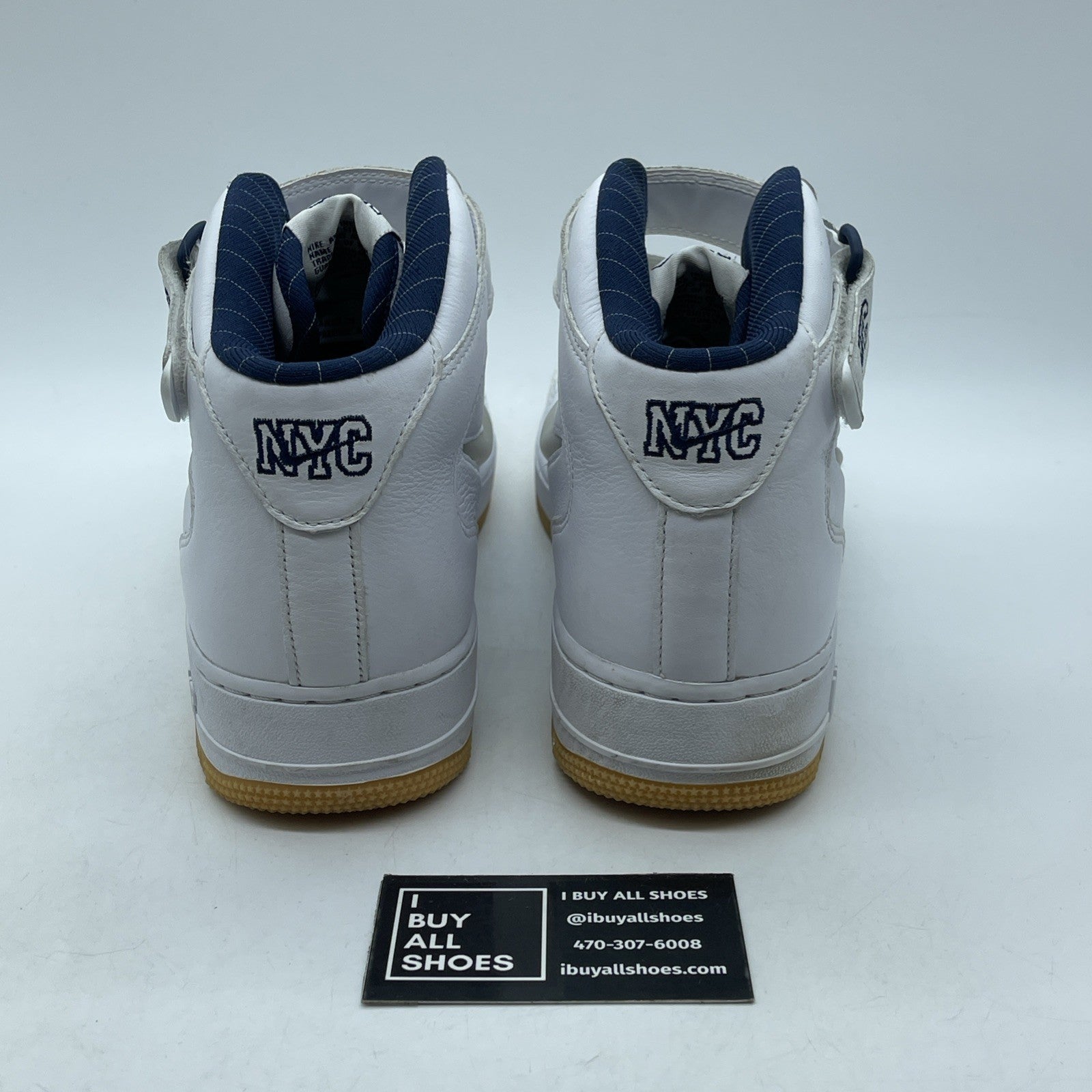 Size 9.5 - Nike Air Force 1 Jewel QS Mid NYC Yankees White Leather (DH5622-100)
