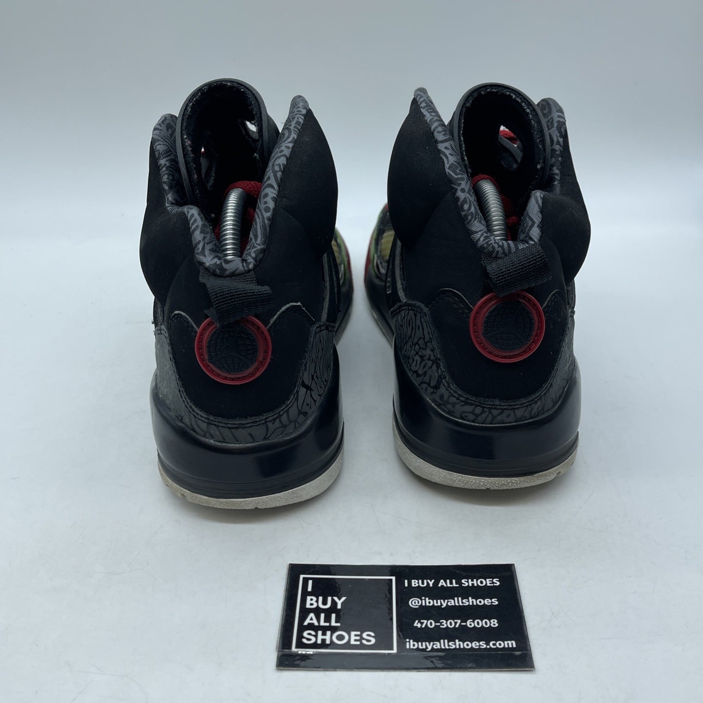Size 9 - Jordan Spizike 2007 OG Black Grey  Red Suede Leather (315371-061)