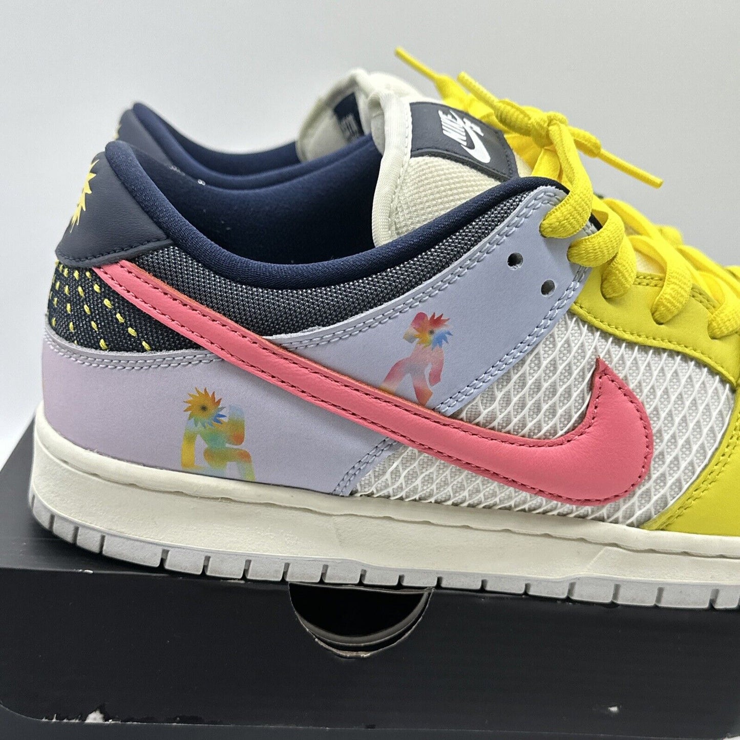 Nike SB Dunk Low Be True Xavier Schipani Yellow Purple DX5933-900 Men’s Size 12