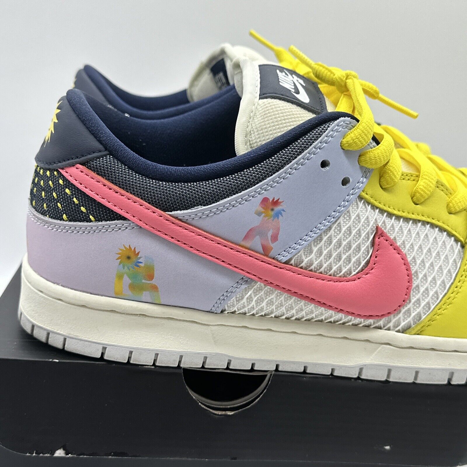 Nike SB Dunk Low Be True Xavier Schipani Yellow Purple DX5933-900 Men’s Size 12