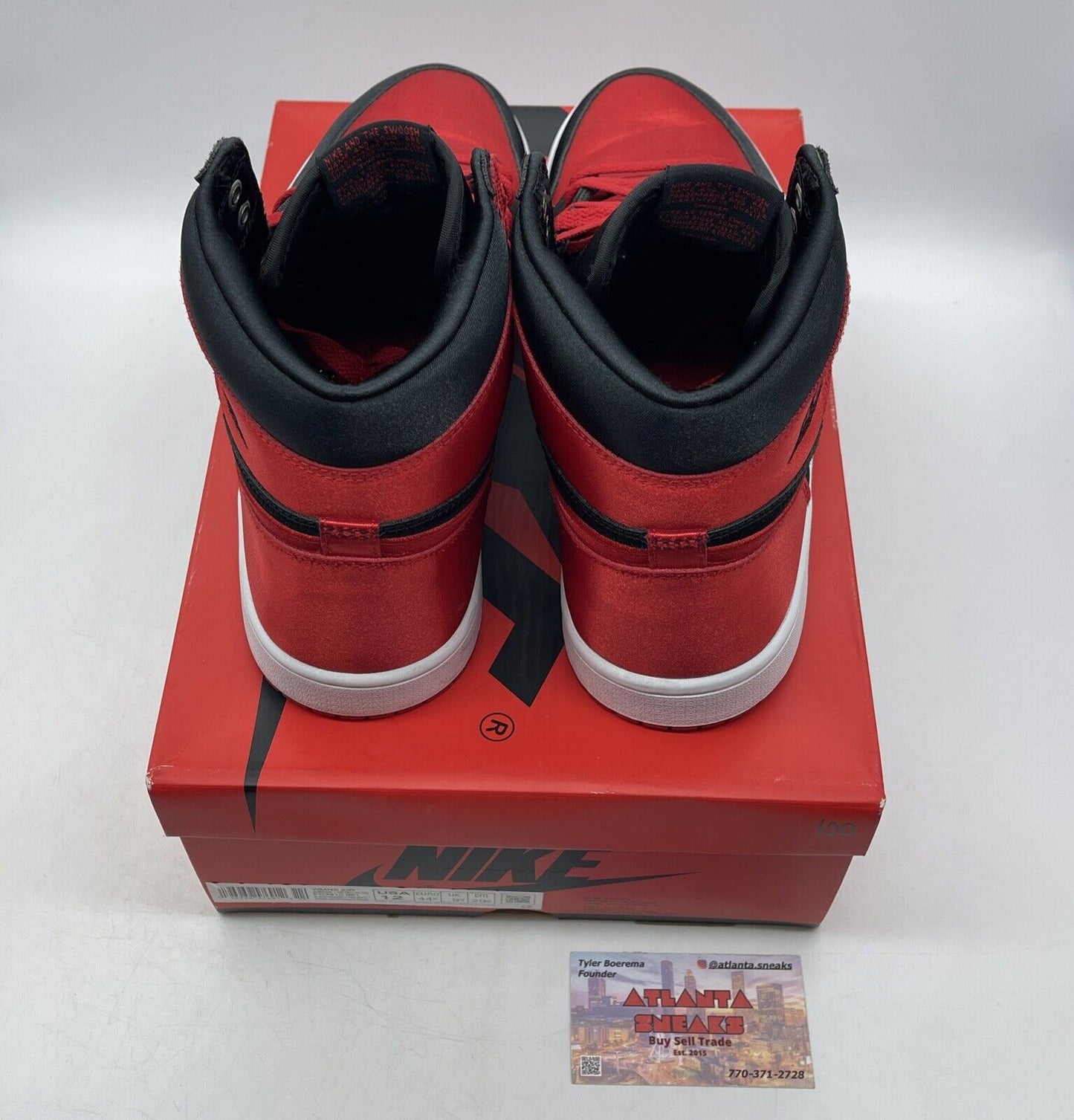 Size 12 W - Air Jordan 1 Retro OG 2023 High Satin Bred Red Black (FD4810-061)