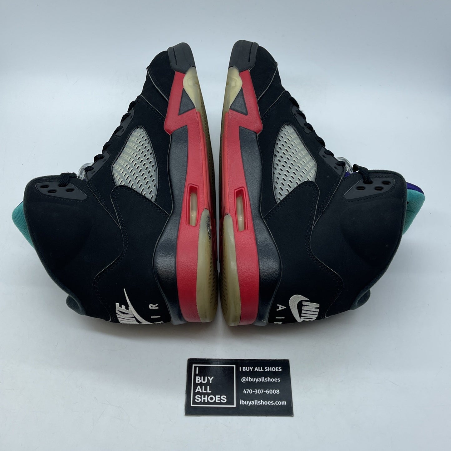 Size 11.5 - Jordan 5 Retro Top 3 Black 2020 Red White Suede (CZ1786-001)