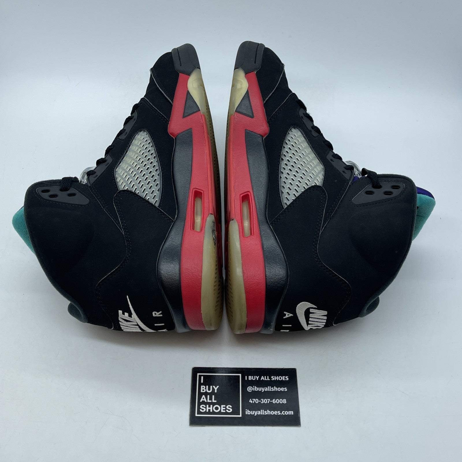 Size 11.5 - Jordan 5 Retro Top 3 Black 2020 Red White Suede (CZ1786-001)