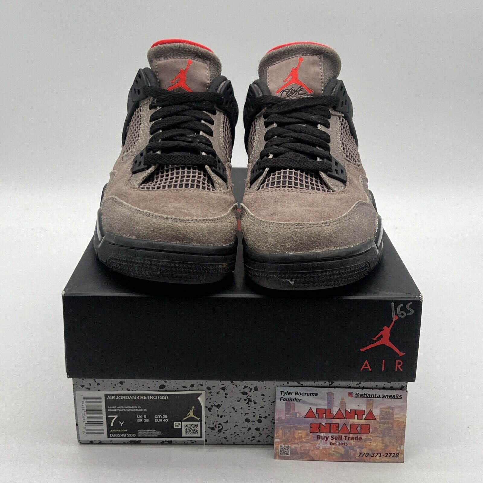 Size 7Y - Jordan 4 Retro Mid Taupe Haze Black Brown White (DJ6249-200)