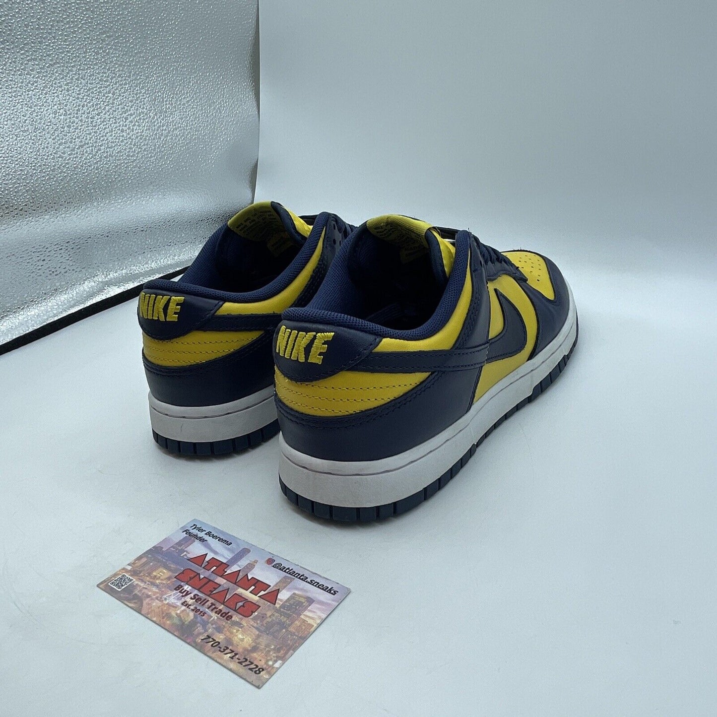 Size 8 - Nike Dunk Low Michigan 2021 Blue White Yellow Leather (DD1391-700