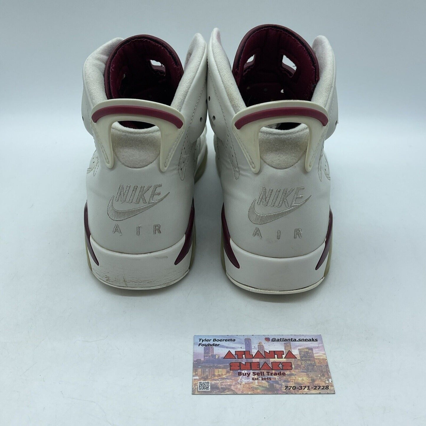 Size 11 - Air Jordan 6 Retro 2015 Maroon Tan White Leather (384664-116)