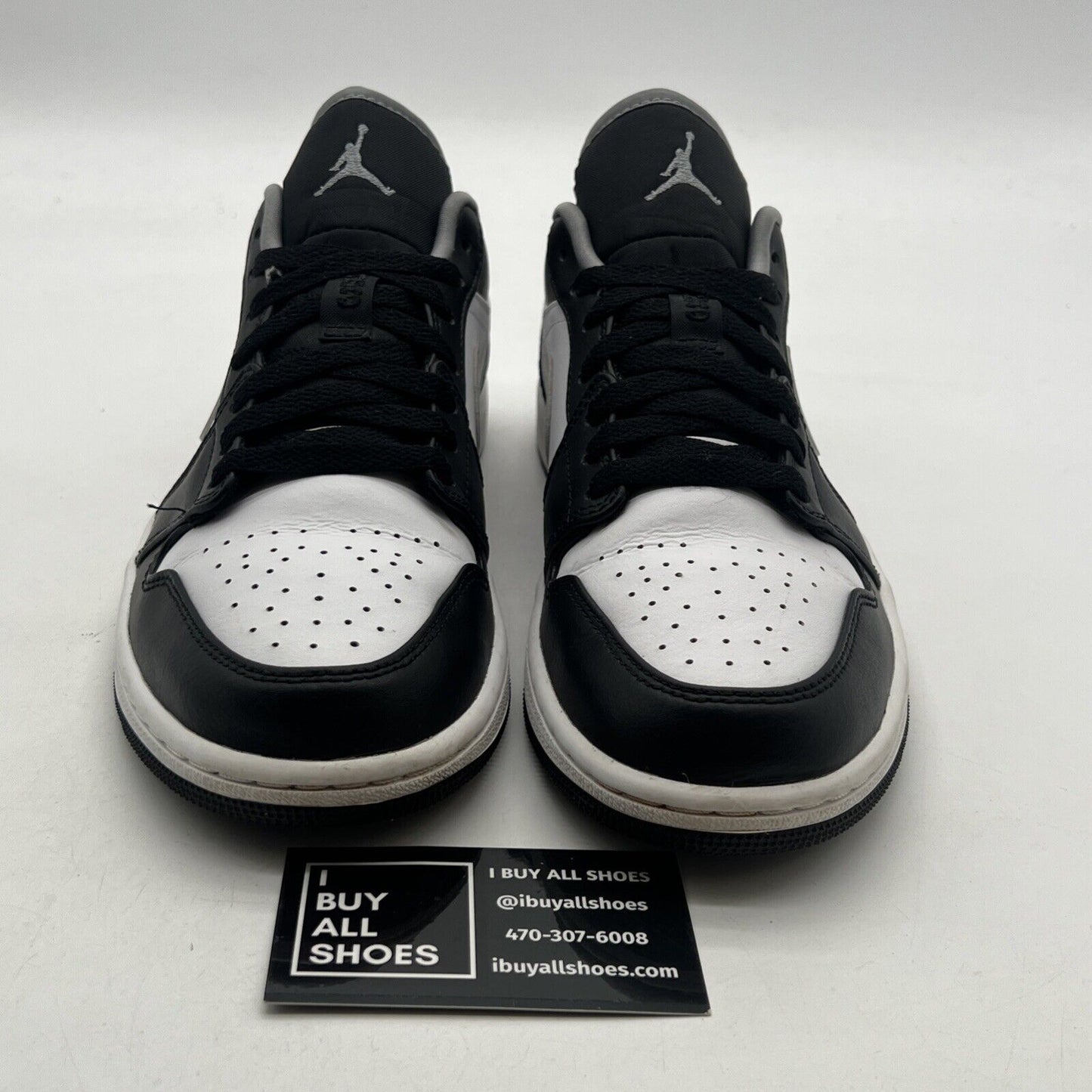 Size 8 - Air Jordan 1 Low Black Medium Grey (553558-040)