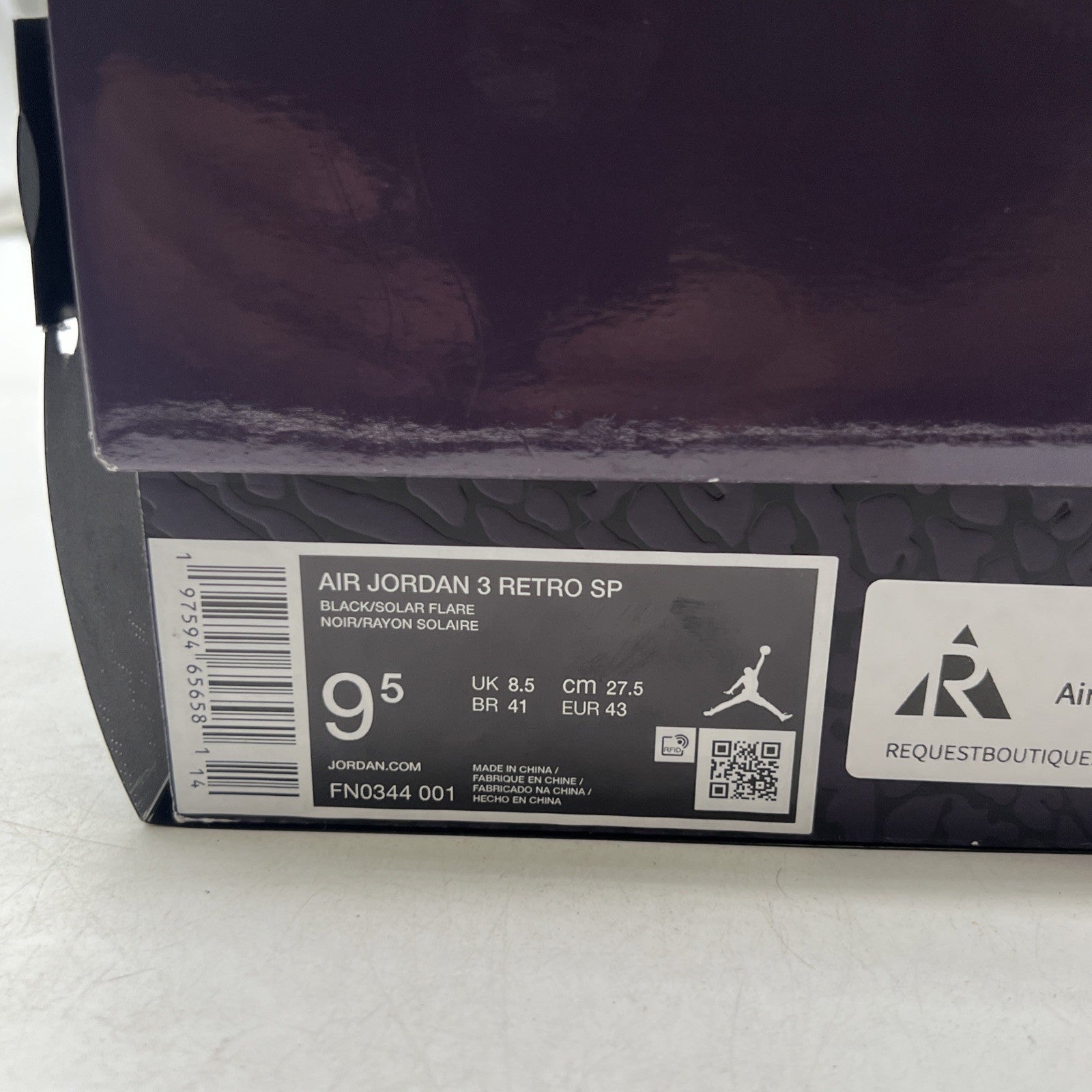 Size 9.5 - J. Balvin x Air Jordan 3 Retro Rio (FN0344-001)