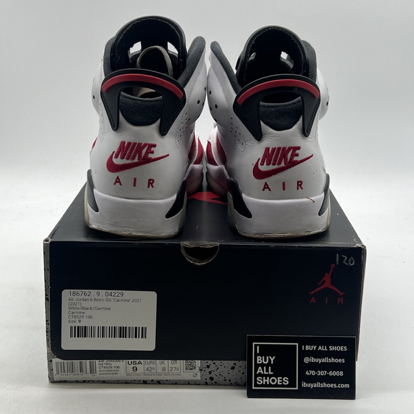 Size 9 - Air Jordan 6 Retro OG Mid Carmine (CT8529-106)