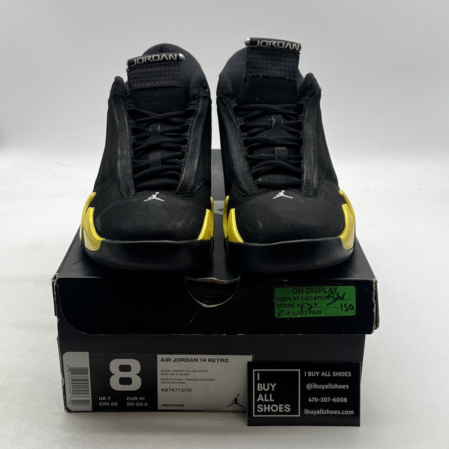 Size 8 - Air Jordan 14 Retro Thunder (487471-070)