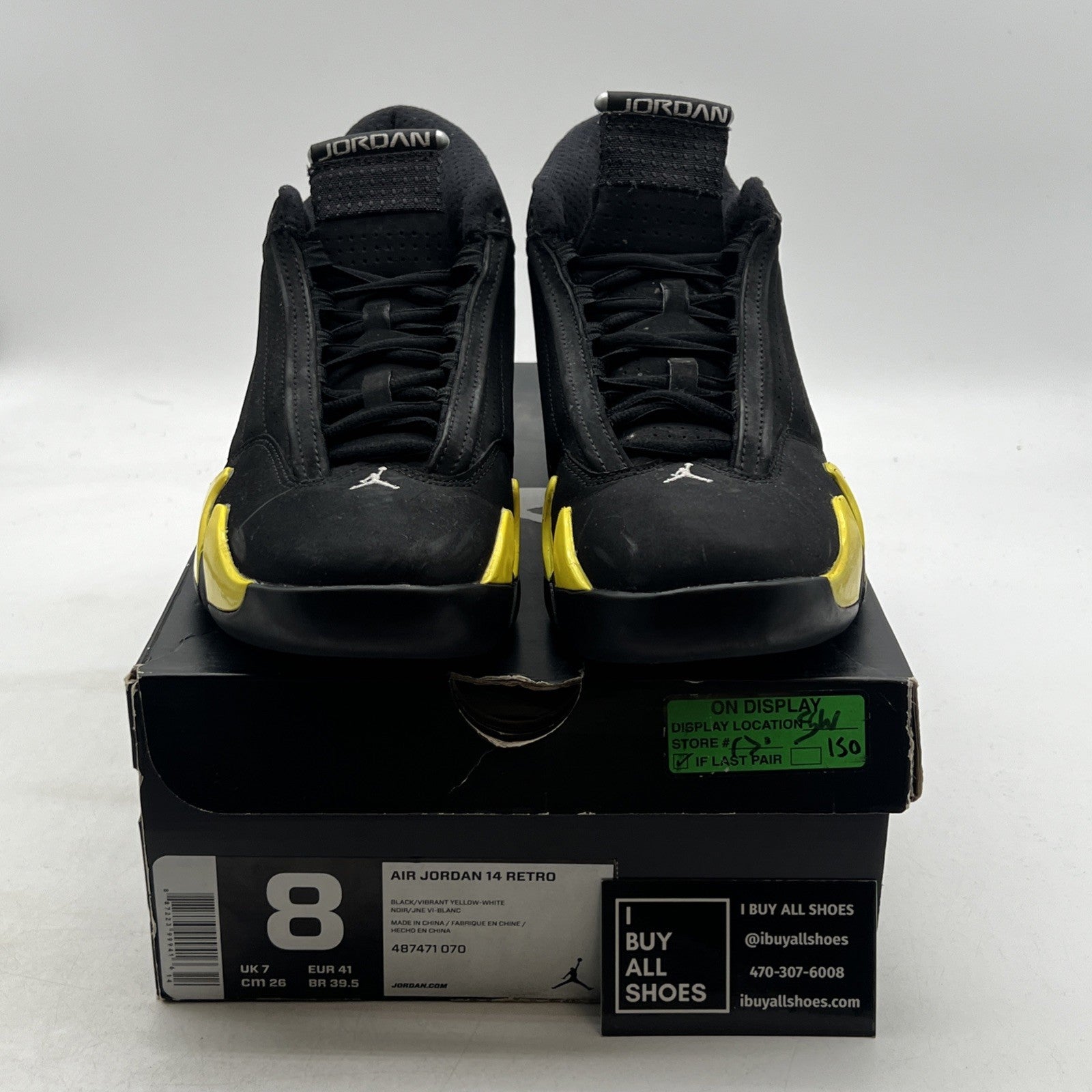 Size 8 - Air Jordan 14 Retro Thunder (487471-070)