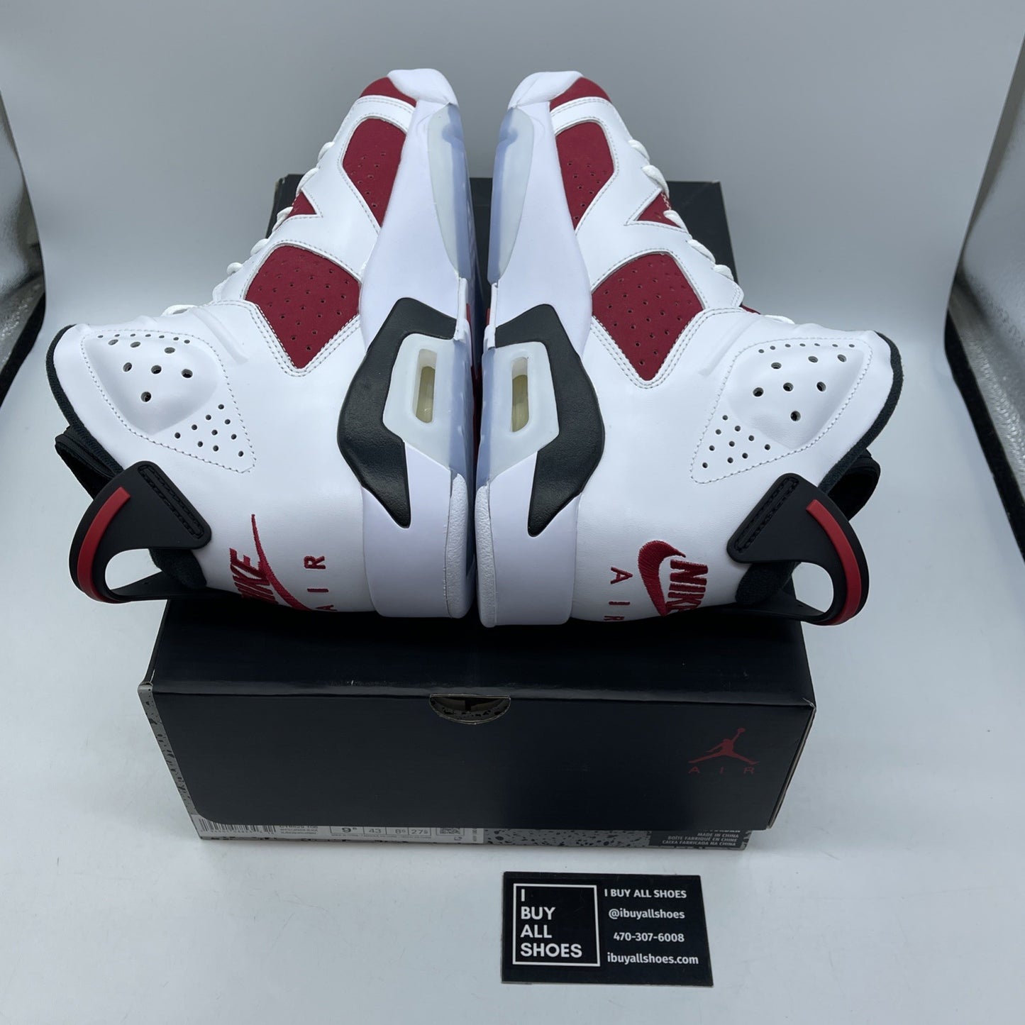 Size 9.5 - Jordan 6 Retro OG Mid Carmine Red White Leather Suede (CT8529-106)