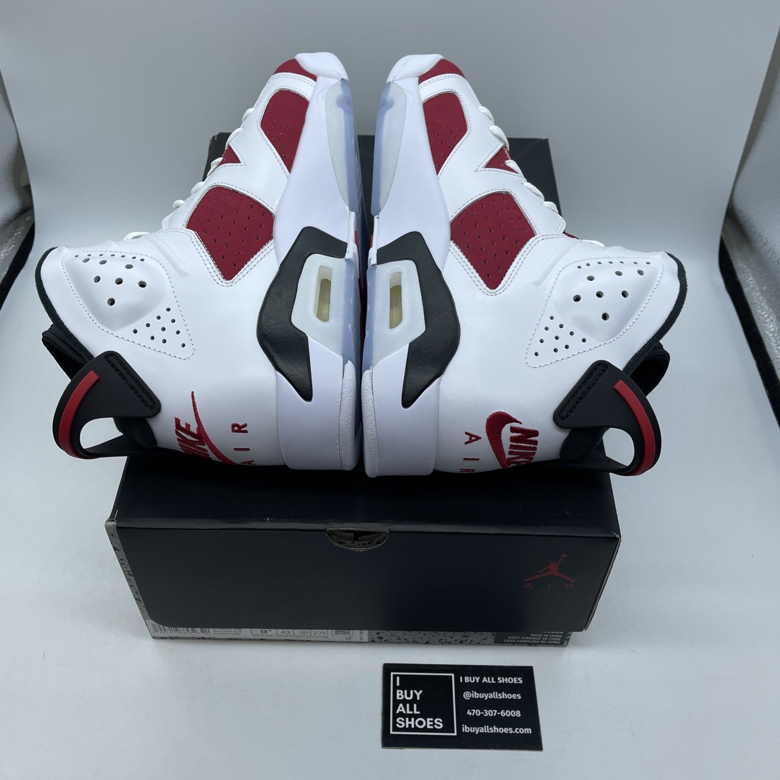 Size 9.5 - Jordan 6 Retro OG Mid Carmine Red White Leather Suede (CT8529-106)