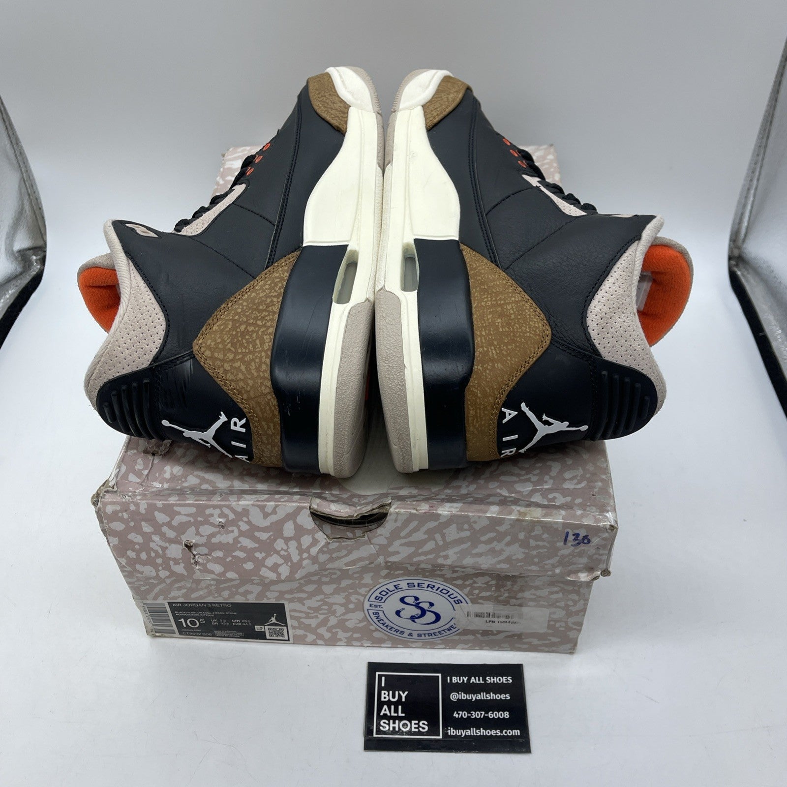 Size 10.5 - Jordan 3 Retro Mid Desert Elephant Black Brown Suede (CT8532-008)