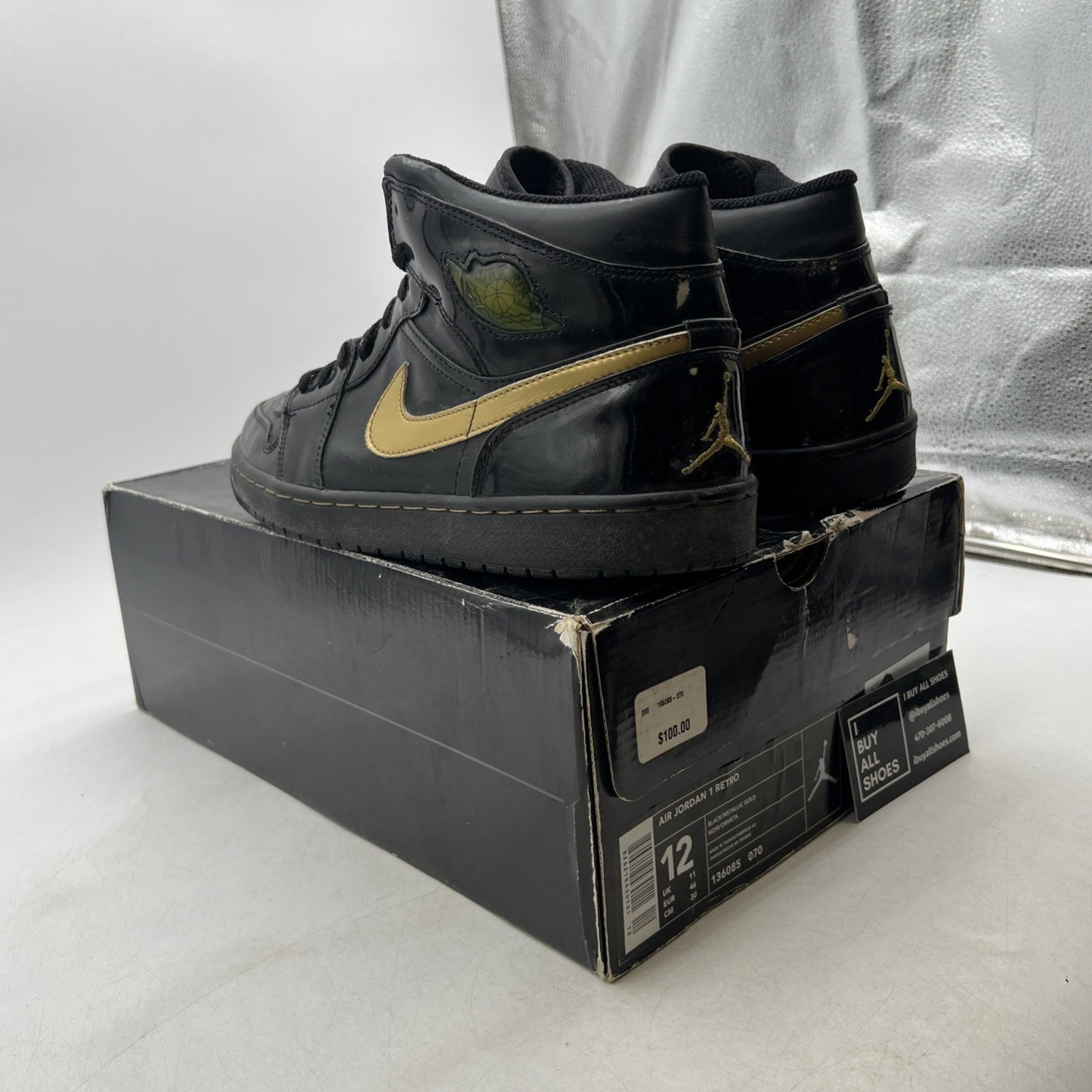 Size 12 - Air Jordan 1 Retro PL 2003 Metallic Gold (136085-070)