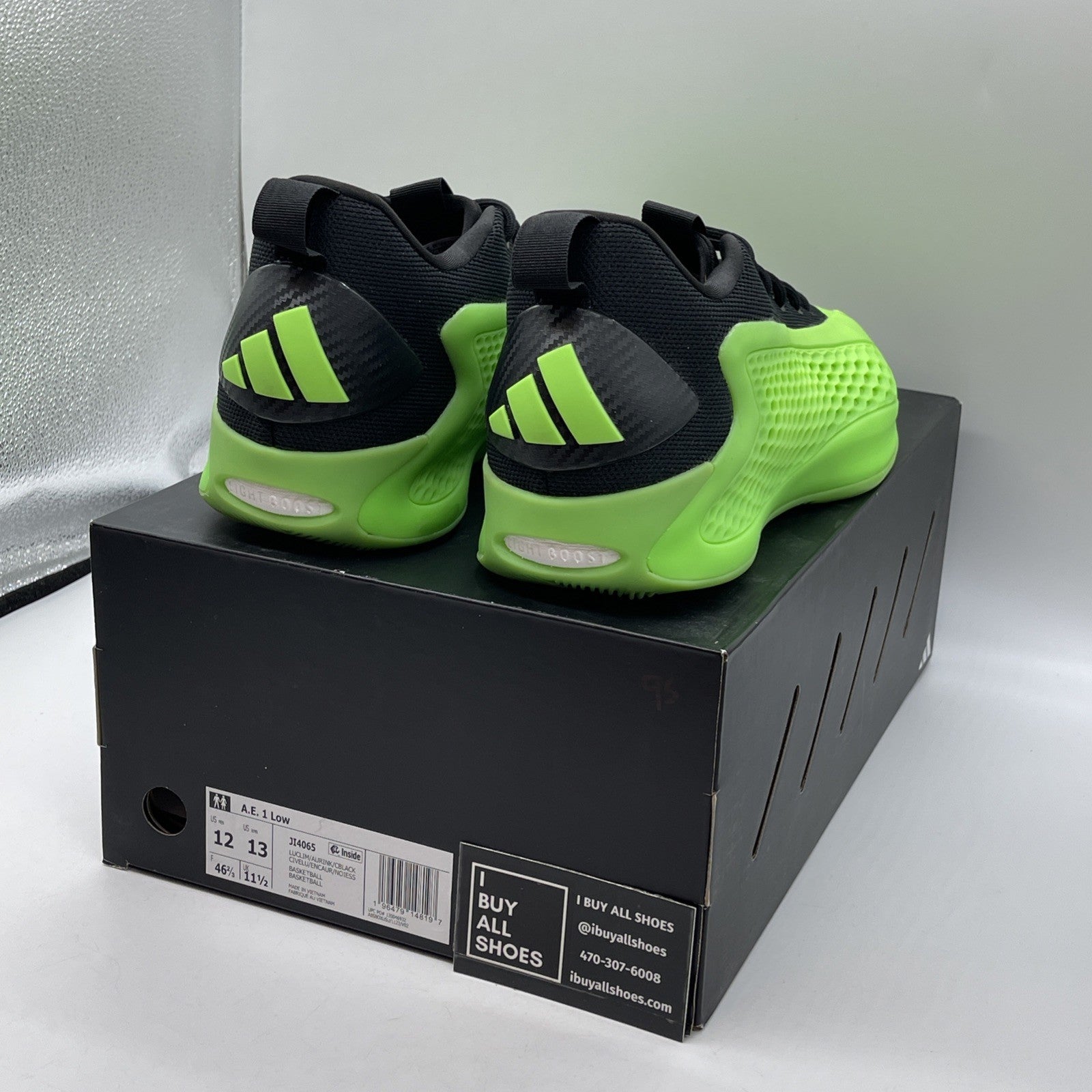 Size 12 - adidas AE 1 Low Slime Green Black Suede (JI4065)