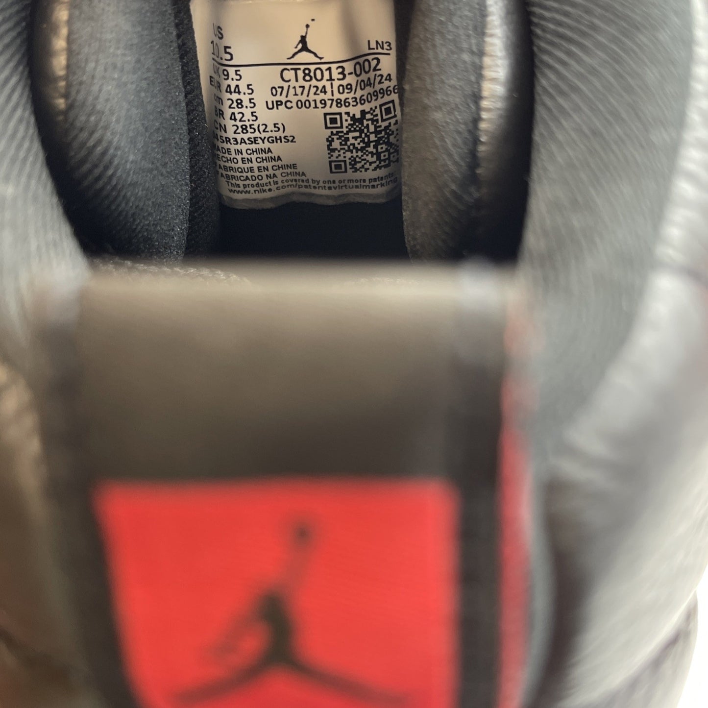 Size 10.5 - Air Jordan 12 Retro 2025 Flu Game Black Red Leather (CT8013-002)