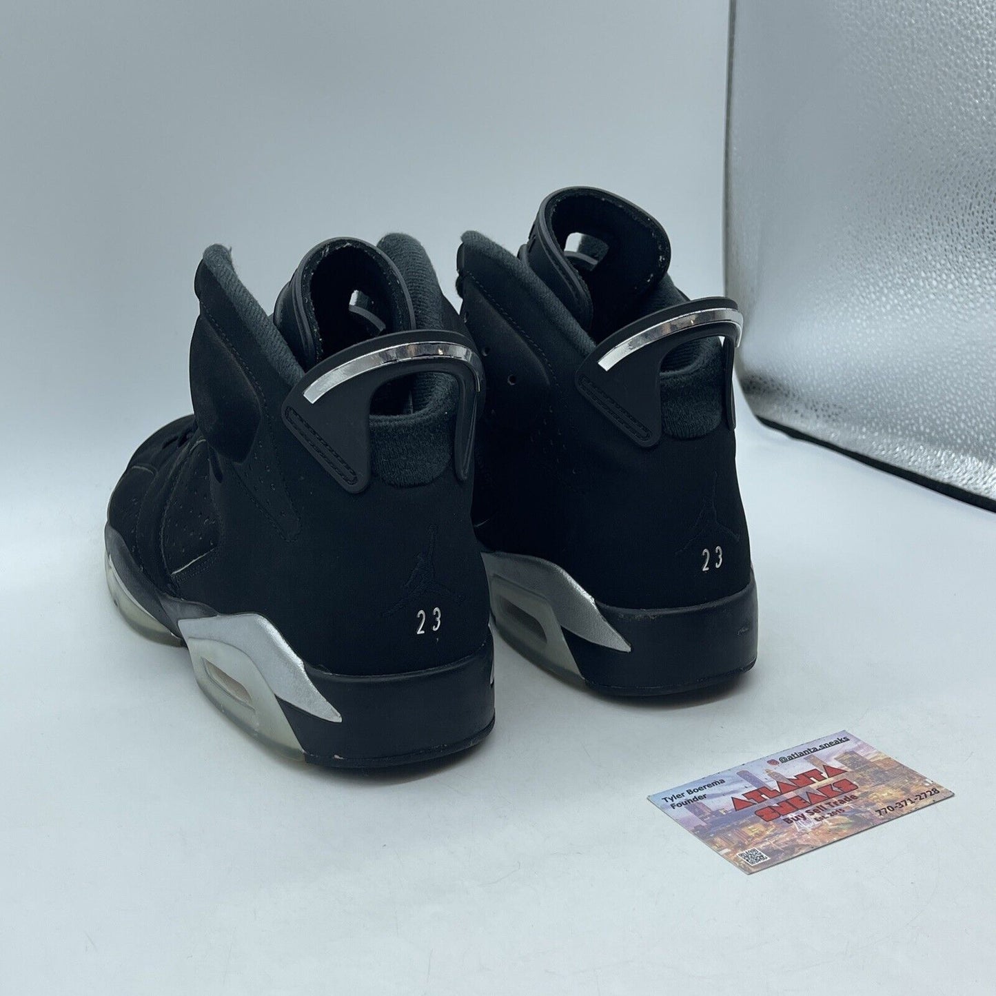 Size 11 - Jordan 6 Retro Mid Chrome Silver Black Suede Leather (DX2836-001)