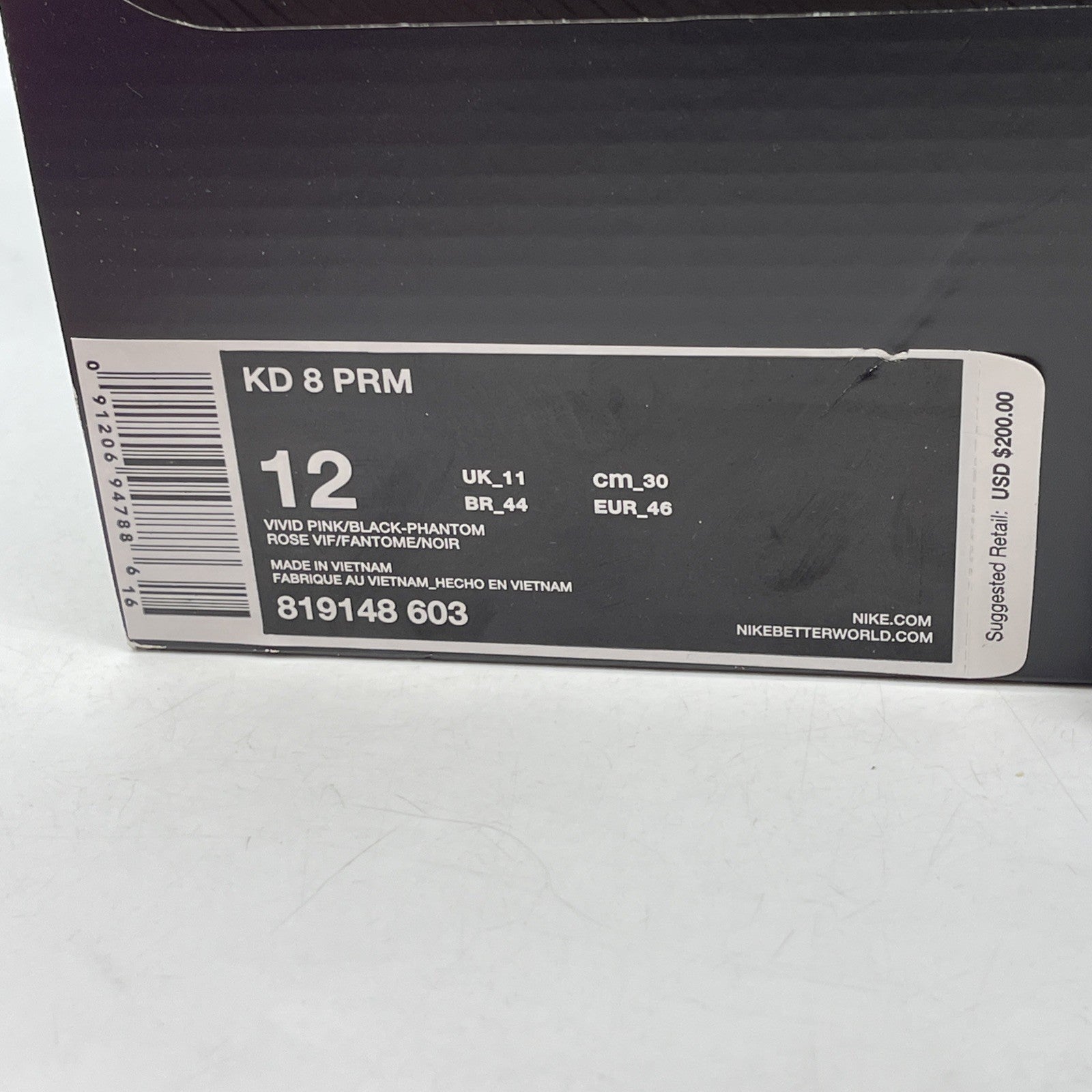 Size 12 - Nike KD 8 Aunt Pearl Pink Purple White Black Suede (819148-603)