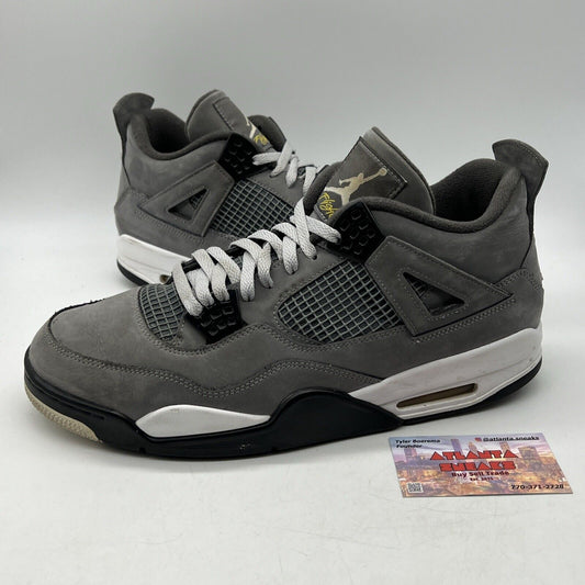 Size 13 - Jordan 4 Retro Low Cool Grey White Black Suede (308497-007)