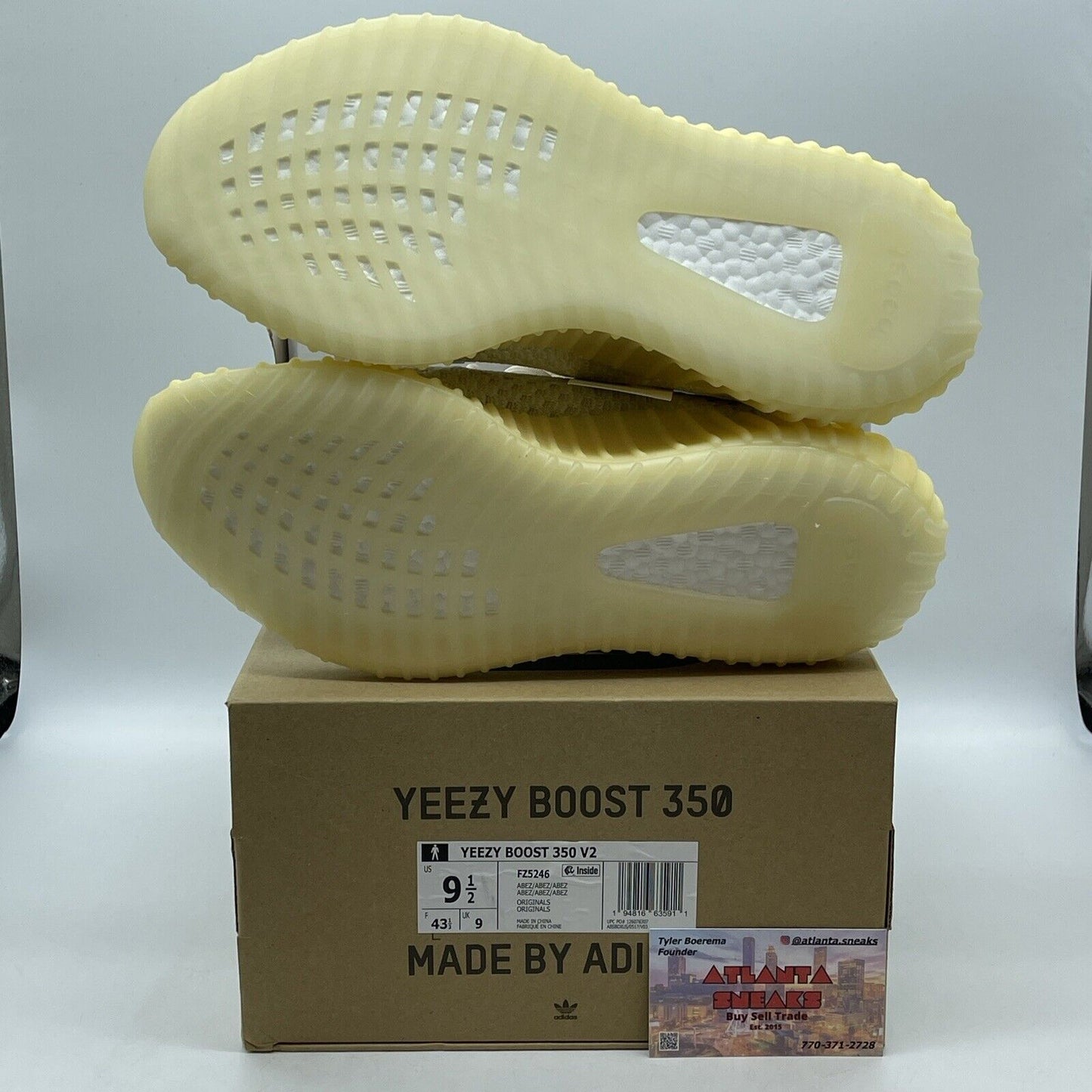 Size 9.5 - adidas Yeezy Boost 350 V2 Natural Yellow White Suede (FZ5246)