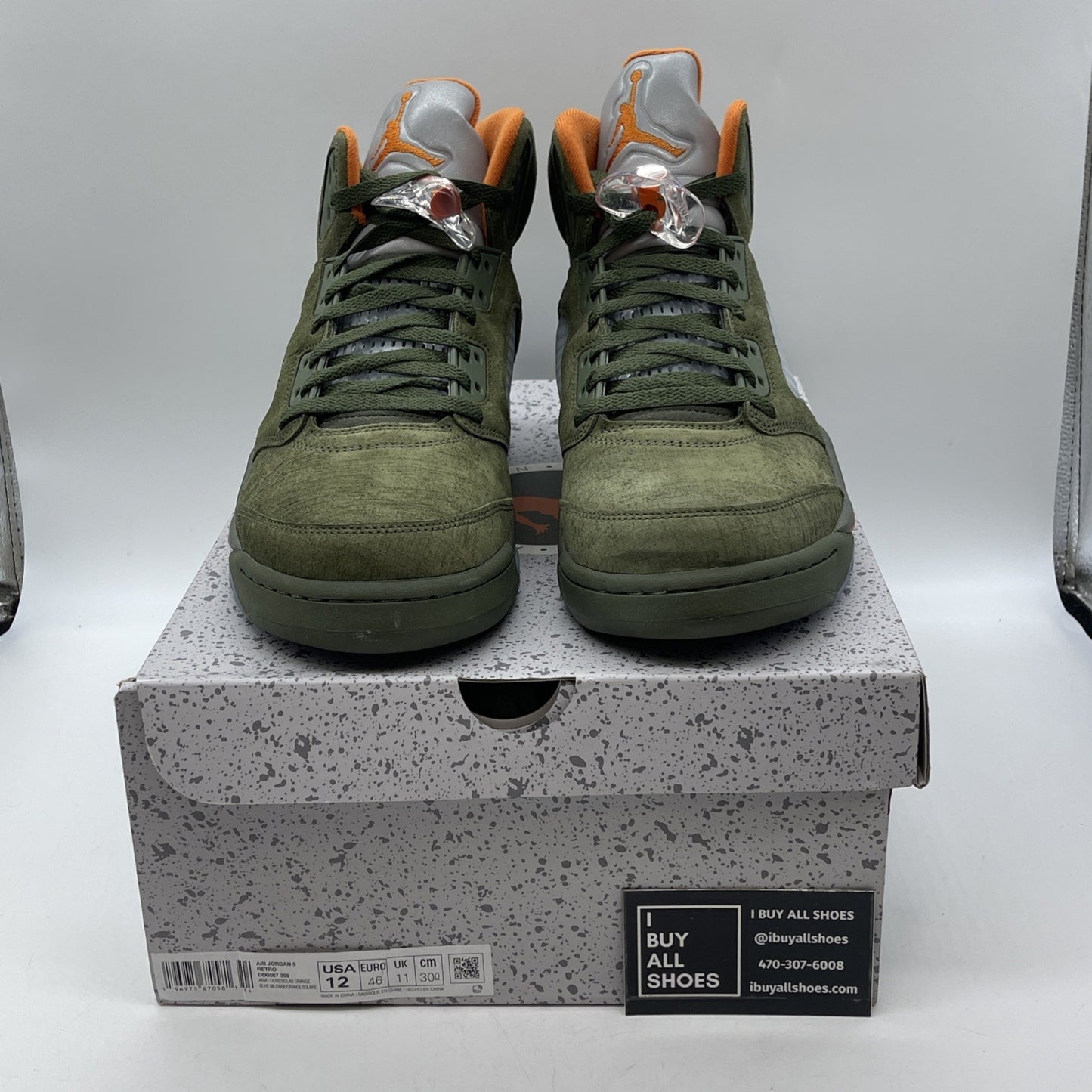 Size 12 - Air Jordan 5 Retro 2024 Olive Orange Suede (DD0587-308)