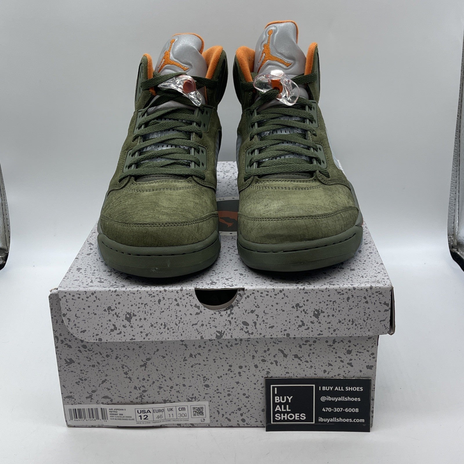 Size 12 - Air Jordan 5 Retro 2024 Olive Orange Suede (DD0587-308)