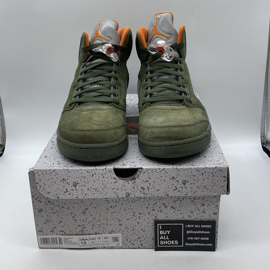 Size 12 - Air Jordan 5 Retro 2024 Olive Orange Suede (DD0587-308)