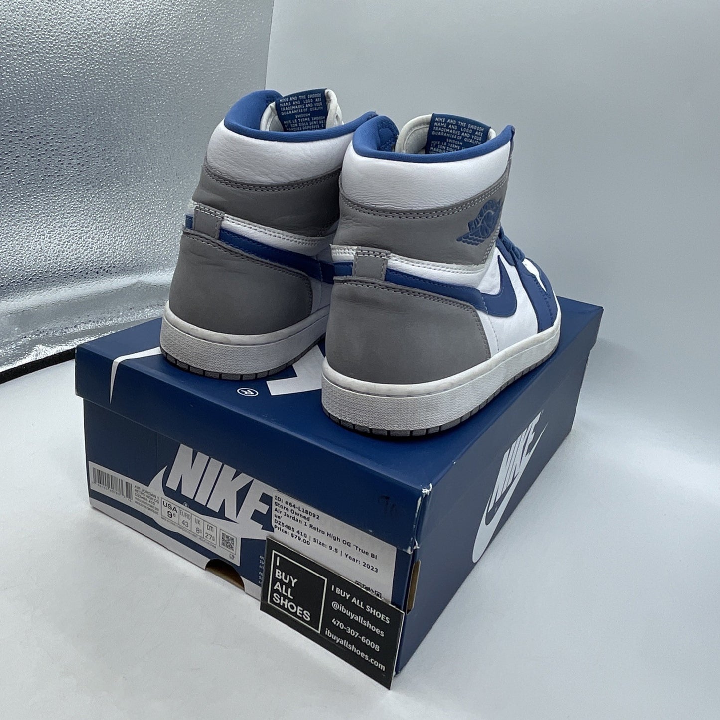Size 9.5 - Air Jordan 1 Retro OG High True Blue (DZ5485-410)