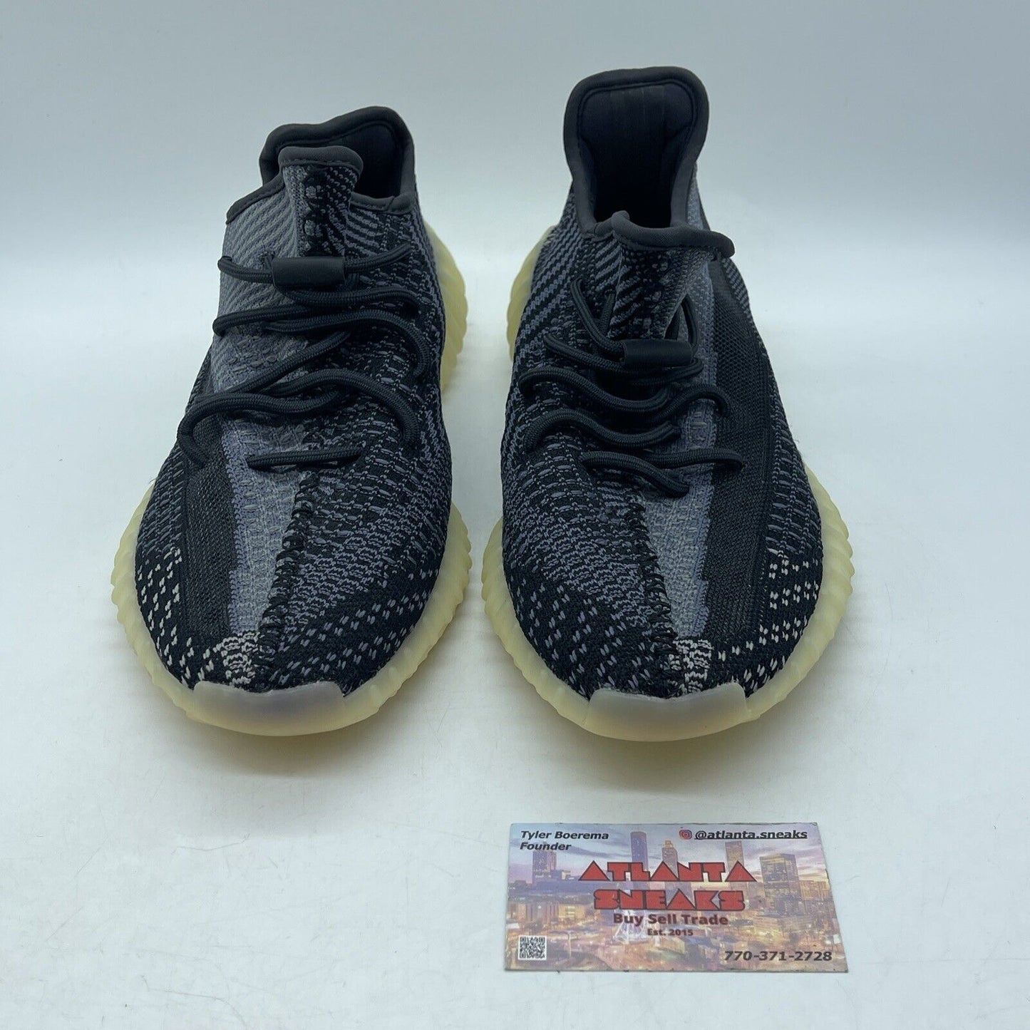 Size 10.5 - adidas Yeezy Boost 350 V2 Low Carbon black Blue (FZ500)