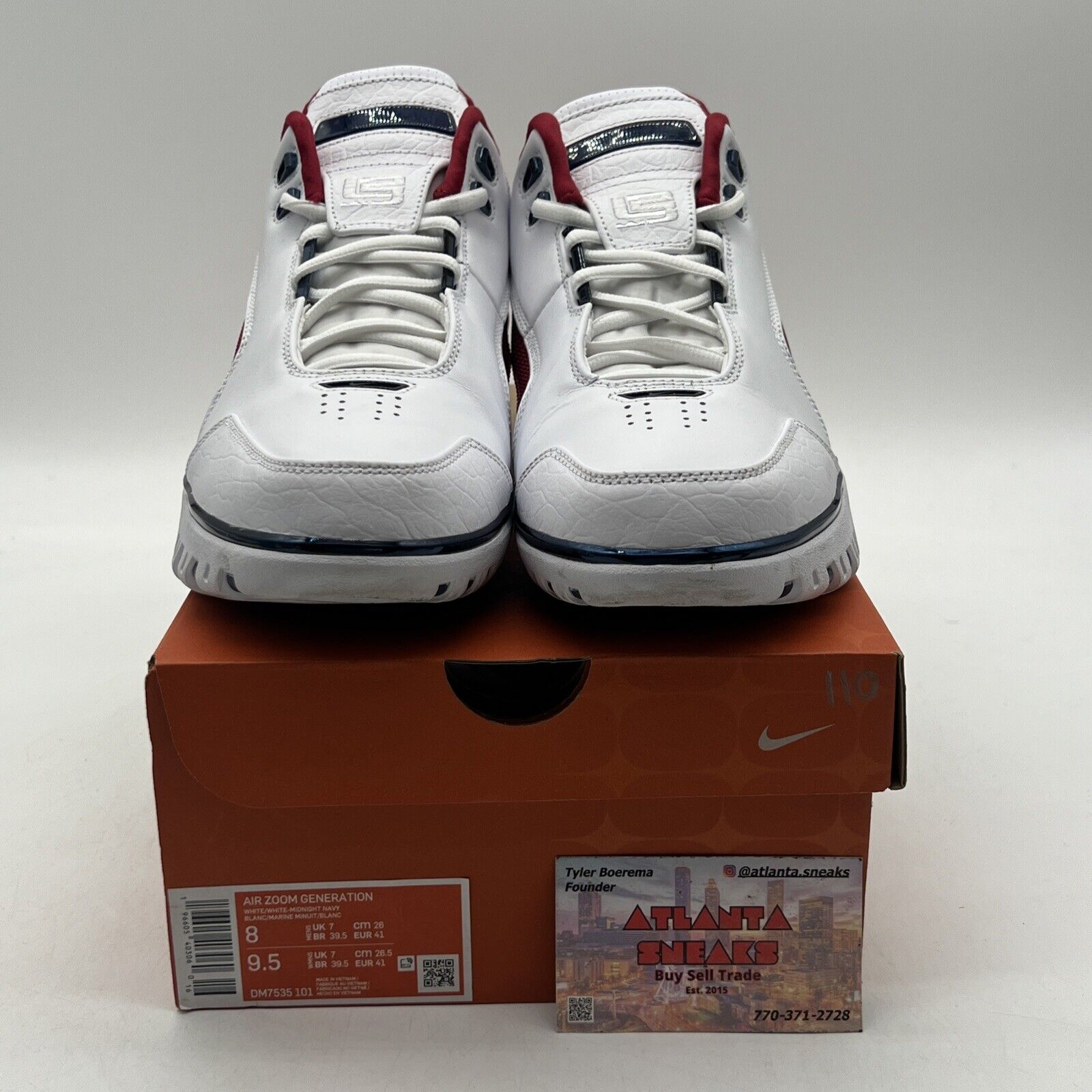 Size 8 - Nike Air Zoom Generation Retro 2023 First Game White Leather DM7535-101