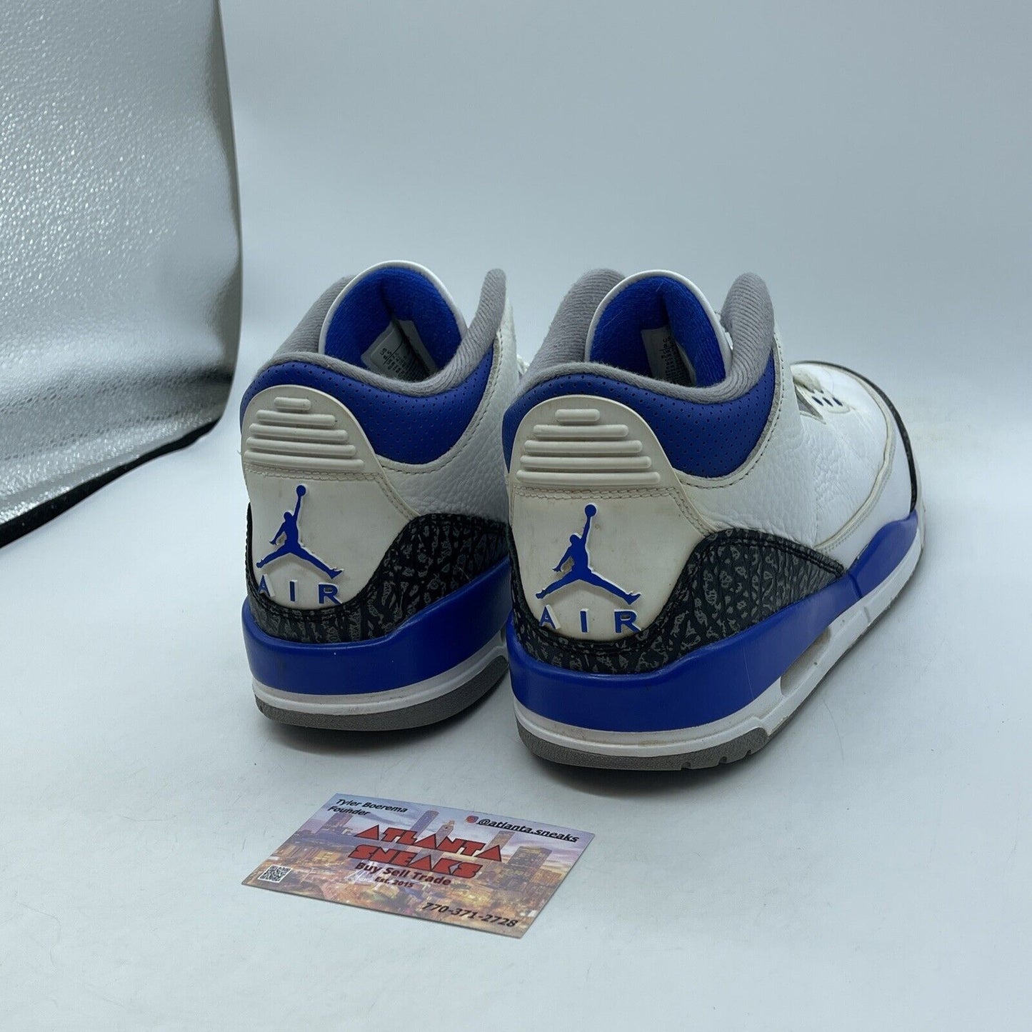 Size 8.5 - Jordan 3 Retro Mid Racer Blue White Leather Grey Suede (CT8532-145)