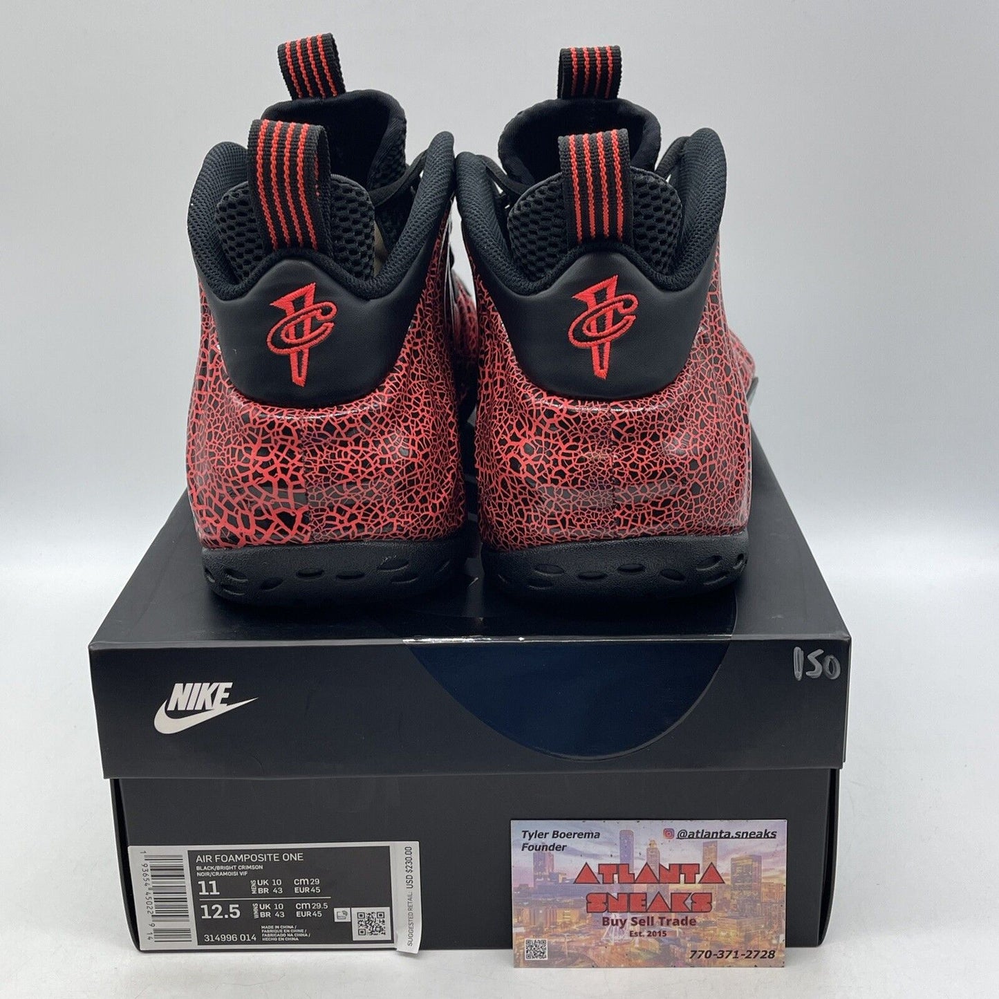 Size 11 - Nike Air Foamposite One Cracked Lava Black Suede (314996-014)