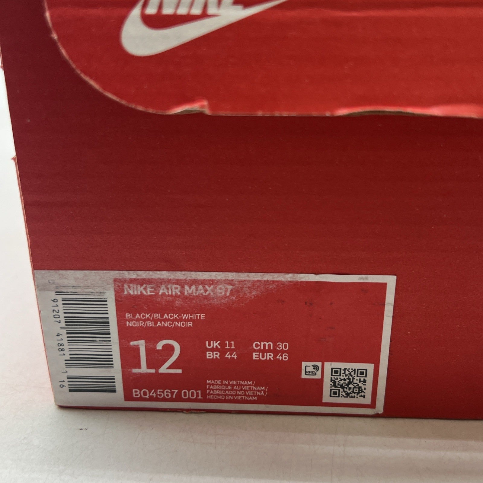 Size 12 - Nike Air Max 97 Triple Black (BQ4567-001)