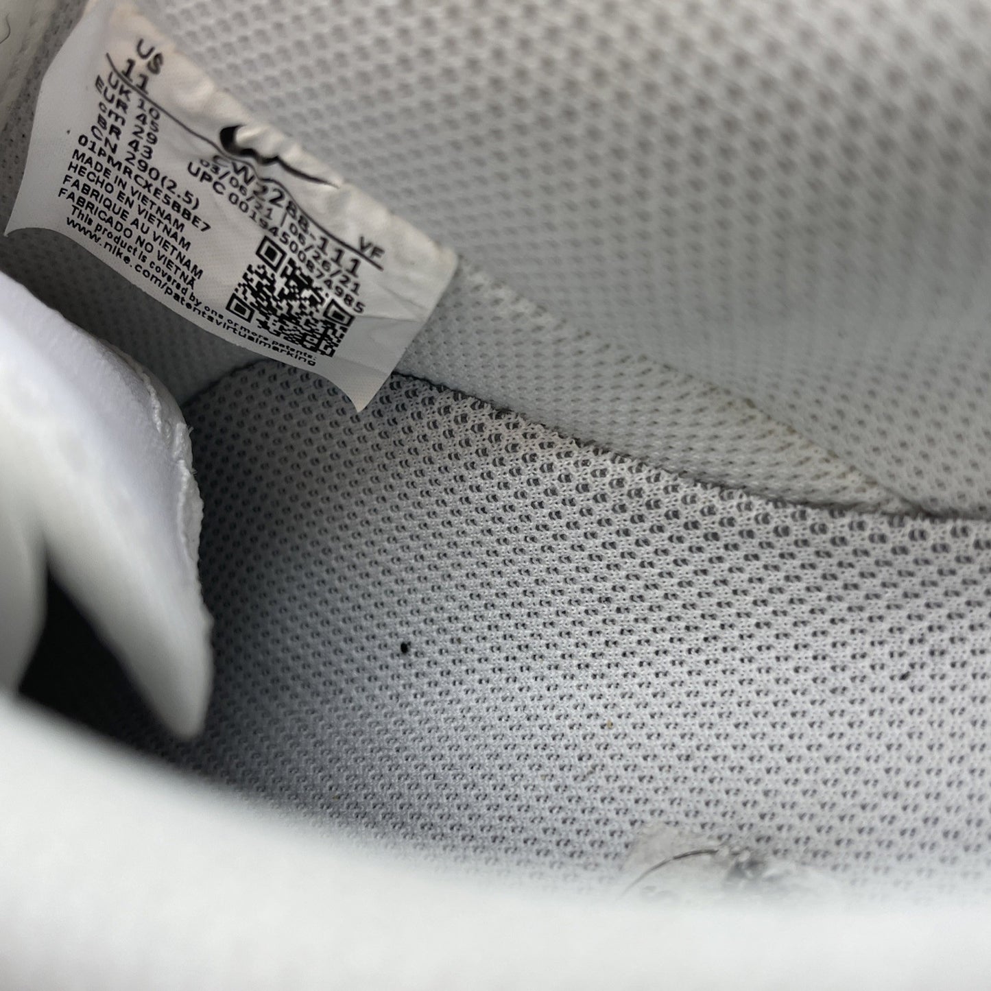 Size 11 - Nike Air Force 1 '07 Low Triple White Leather (CW2288-111)