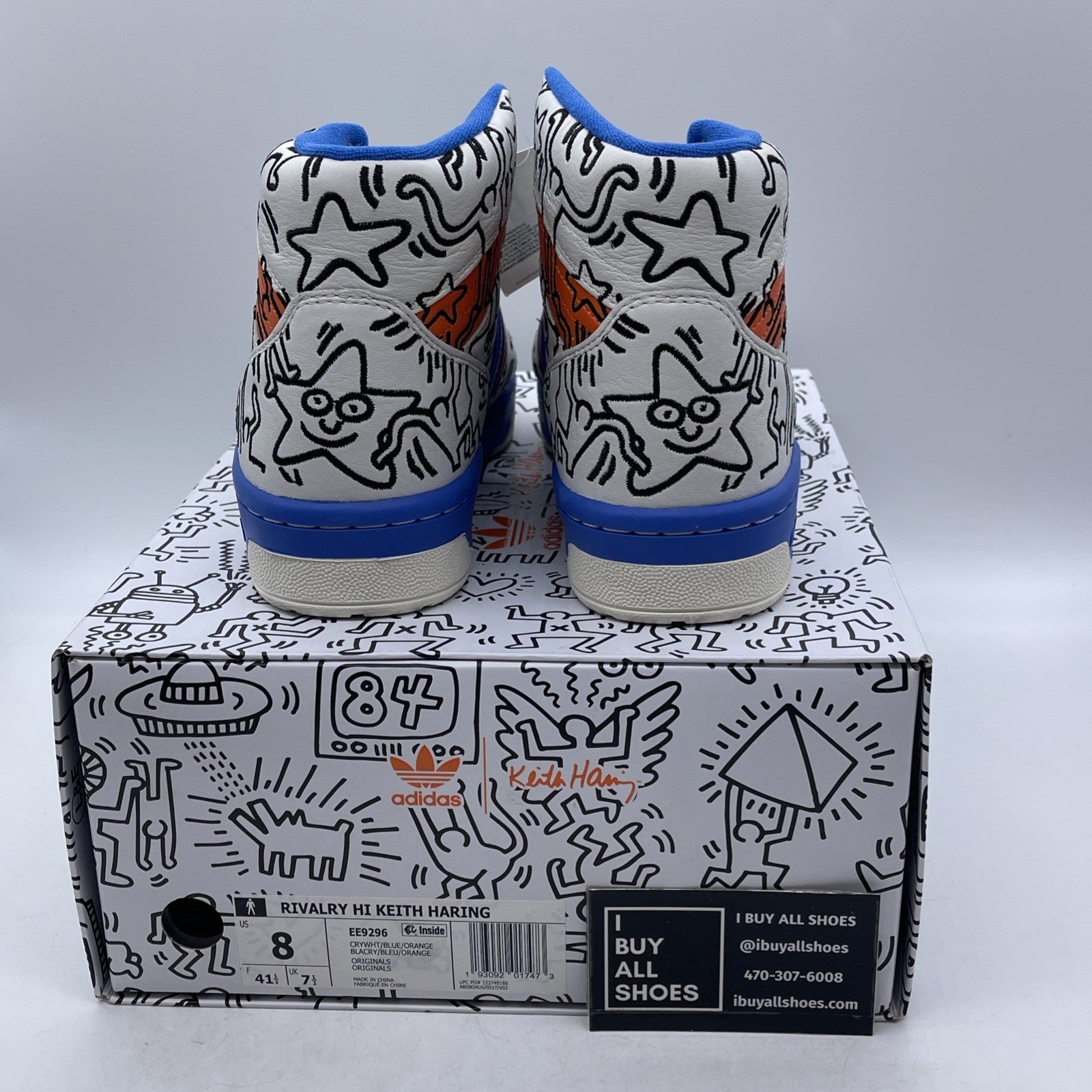 Size 8 - Adidas Keith Haring x Rivalry High Pop Art (EE9296)
