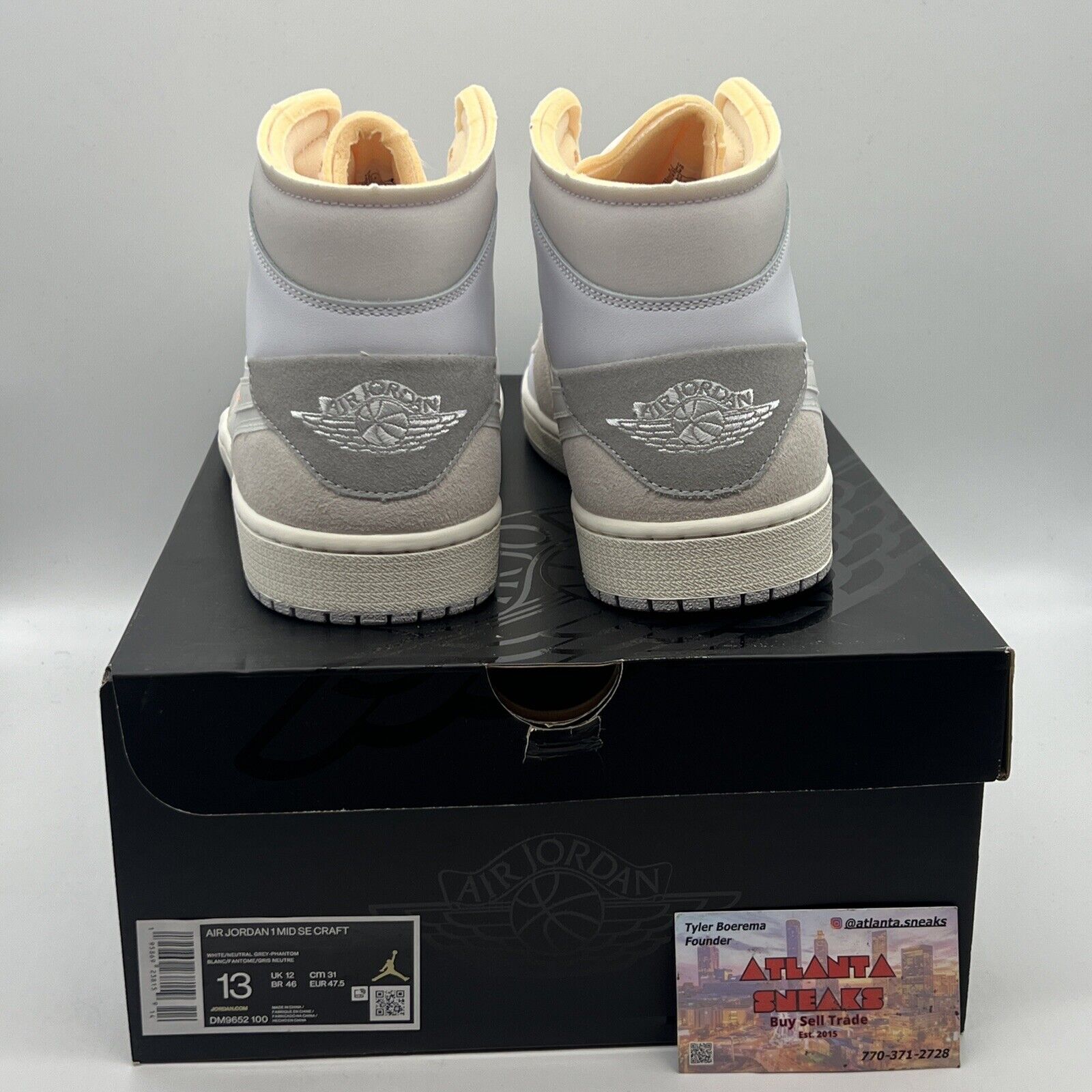 Size 13 - Jordan 1 Mid SE Craft White 2022 Brand  New Og All