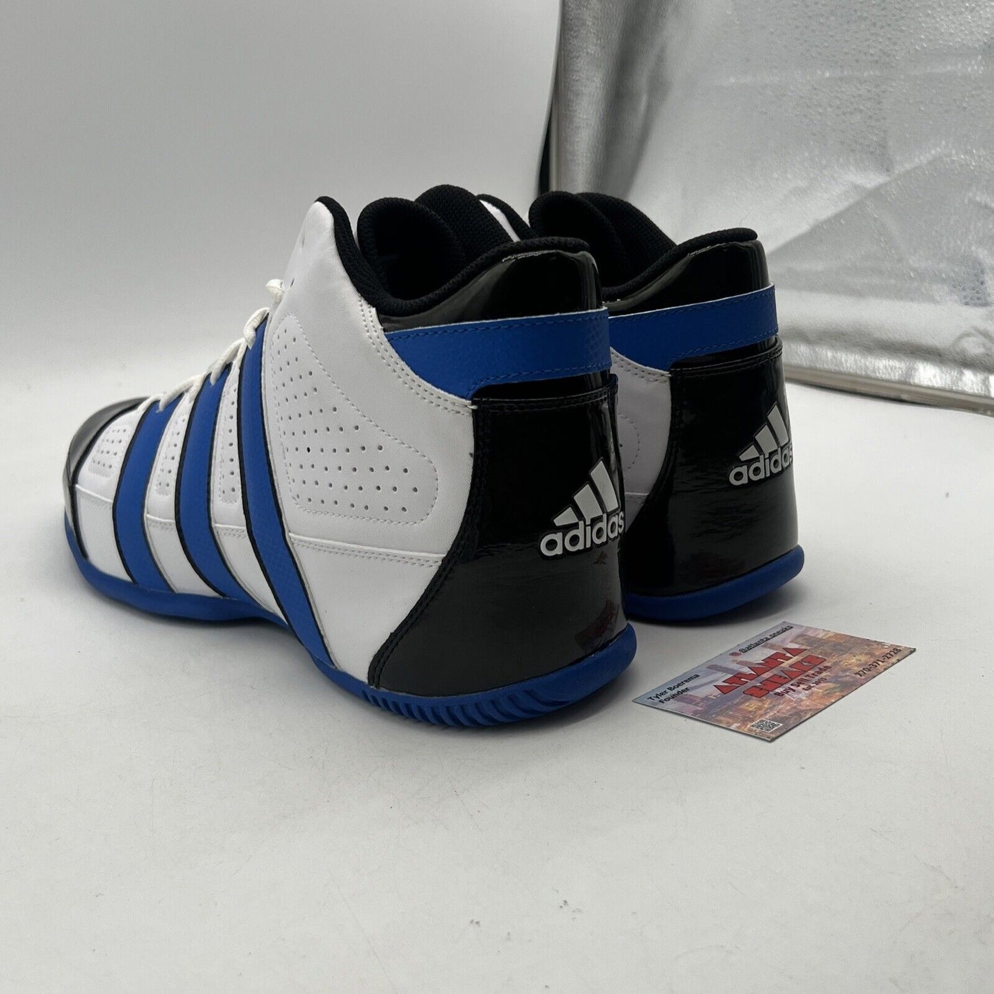 Size 13 - ADIDAS COMMANDER LITE Black Blue Basketball Shoes (G09058)