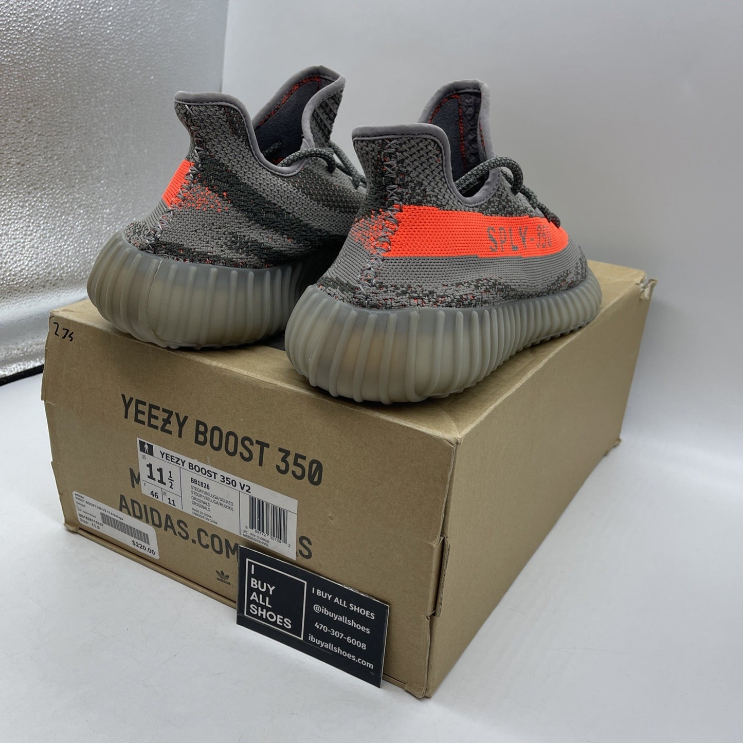 Size 11.5 - adidas Yeezy Boost 350 V2 Beluga (BB1826)