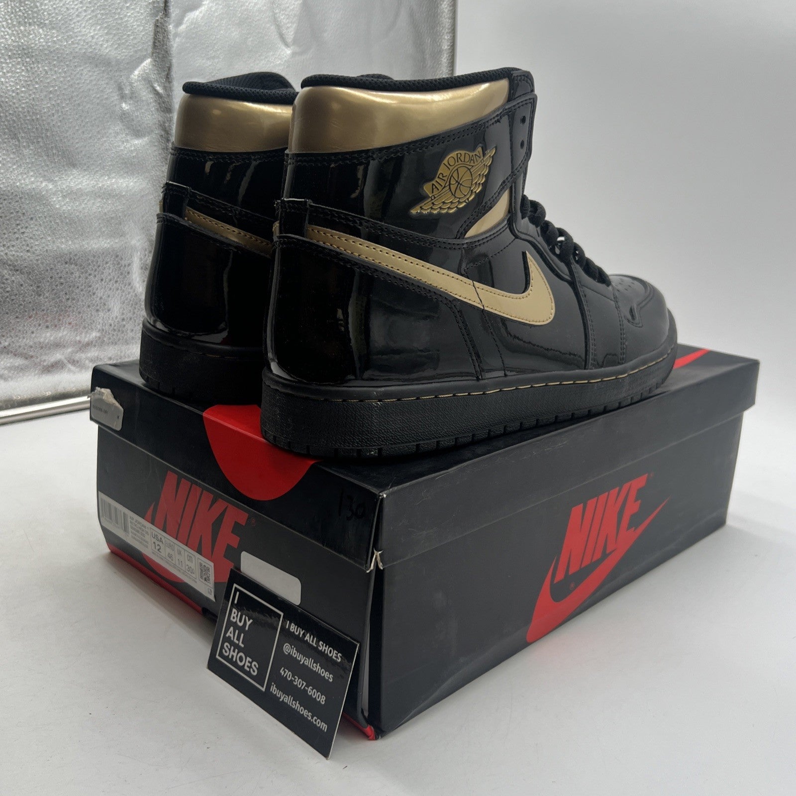 Size 12 - Air Jordan 1 Black 2020 (555088-032)