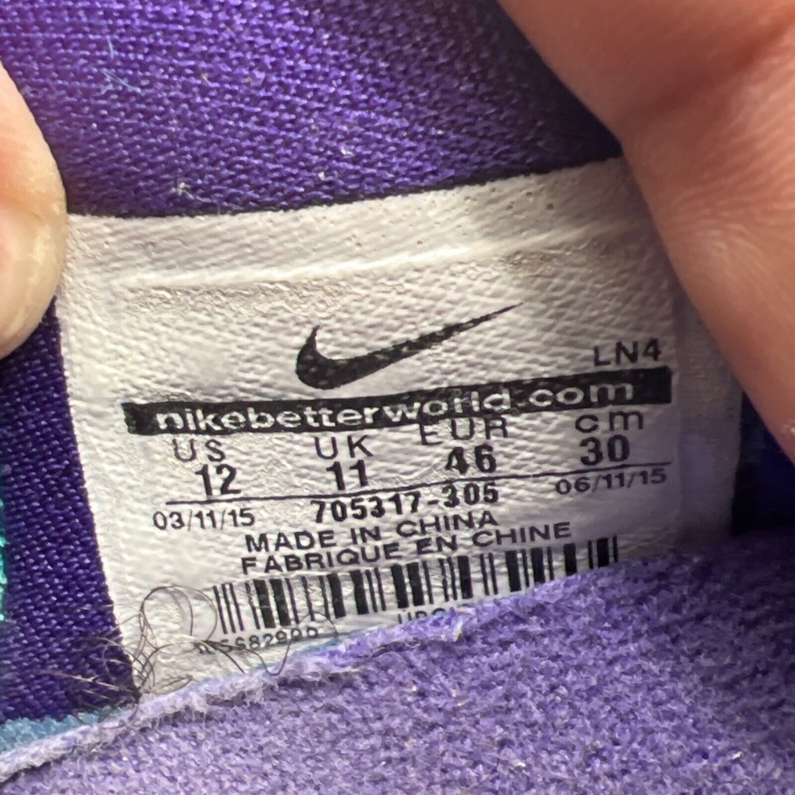 Size 12 - Nike Kobe 10 Overcome Purple Blue Green (705317-305)