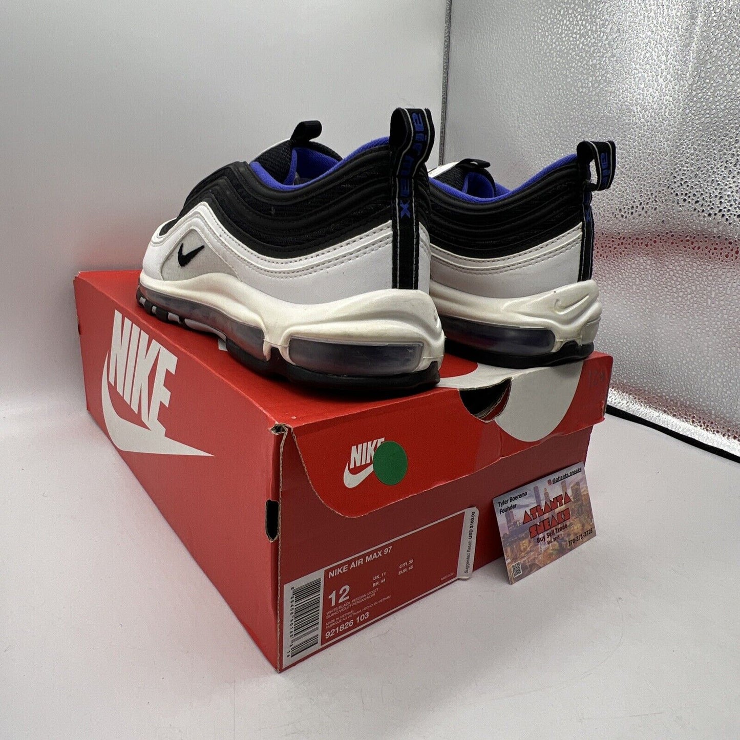 Size 12 - Nike Air Max 97 Persian Violet Black White Purple (921826-103)