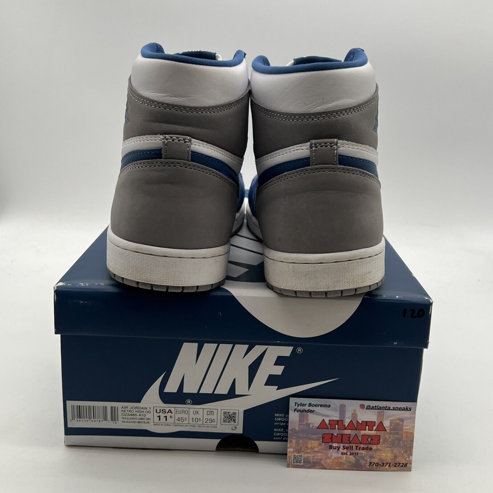 Size 11.5 - Air Jordan 1 Retro OG High True Blue (DZ5485-410)